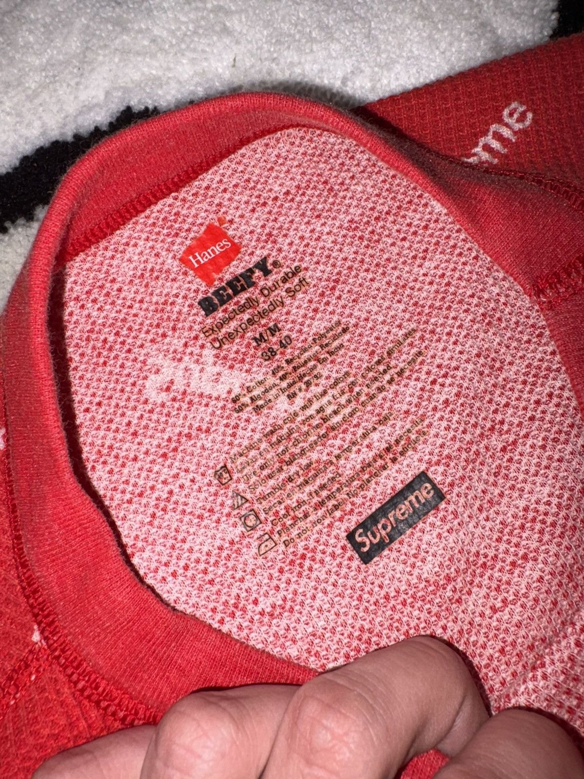 Hanes × Supreme Supreme Hanes Repeat Waffle Thermal Red M Size US M / EU 48-50 / 2 - 3 Thumbnail
