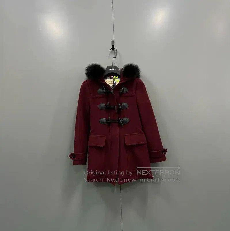 Burberry Burberry Wine Red Long Coat for Women. Size XXS / US 00 / IT 34 - 1 Thumbnail