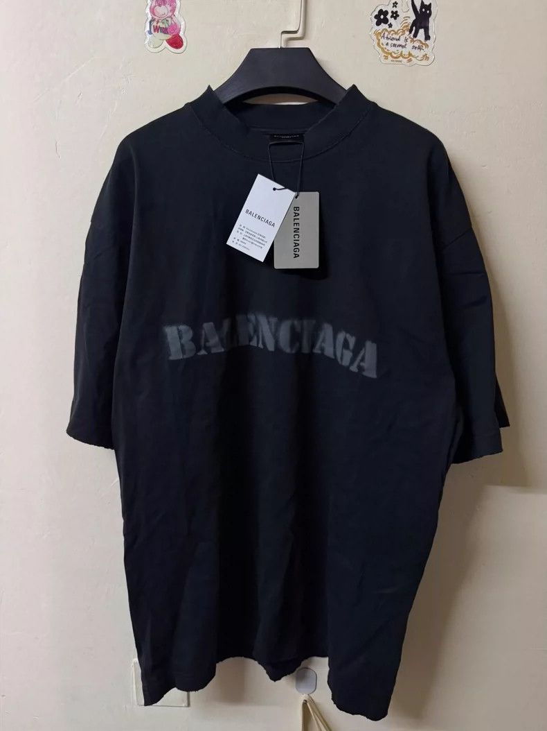 Balenciaga Balenciaga Front and back blurry logo short sleeves 2505-Ne Size US M / EU 48-50 / 2 - 1 Thumbnail