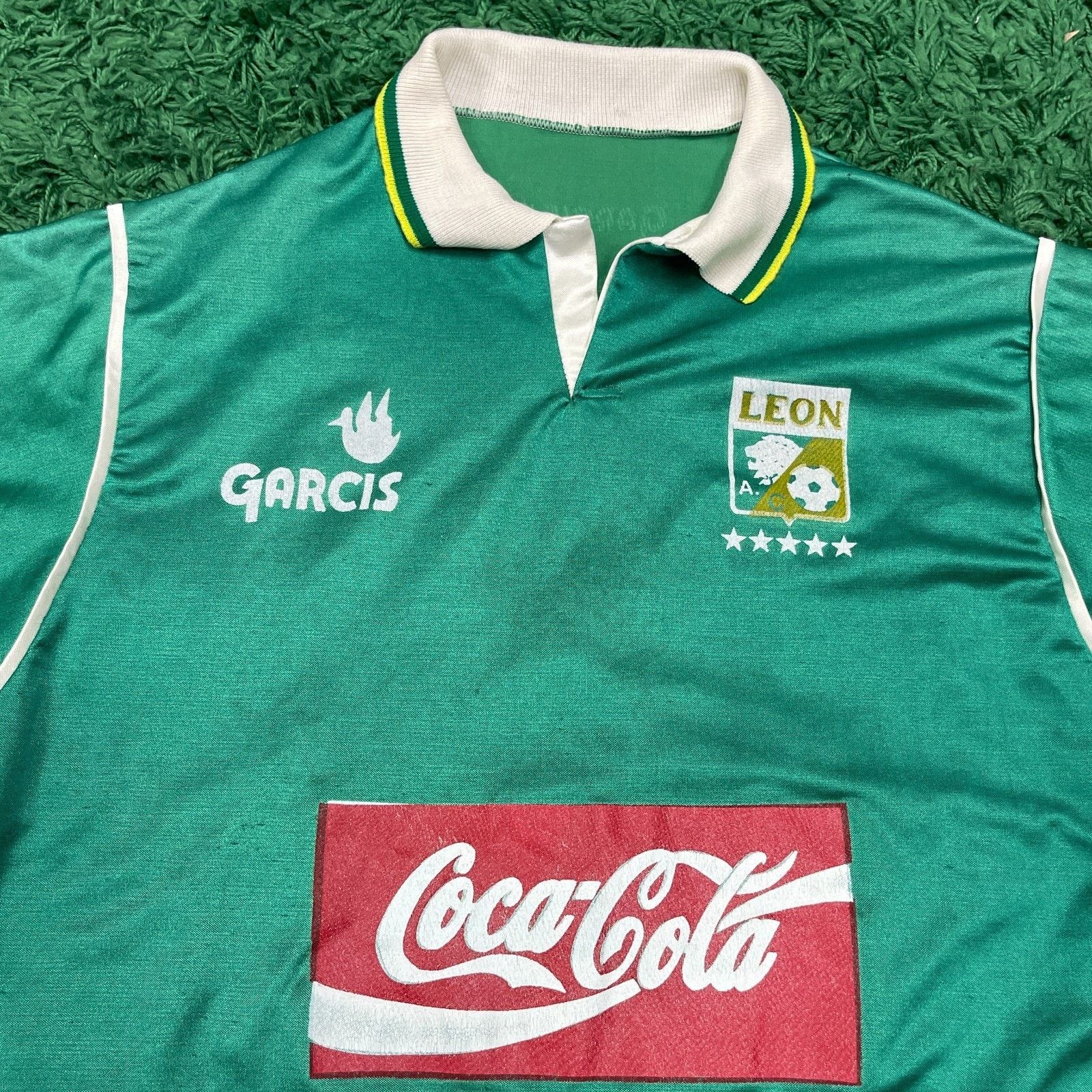 Vintage Vintage Cruzeiro Club León 1995/96 home soccer jersey green Size US L / EU 52-54 / 3 - 3 Thumbnail