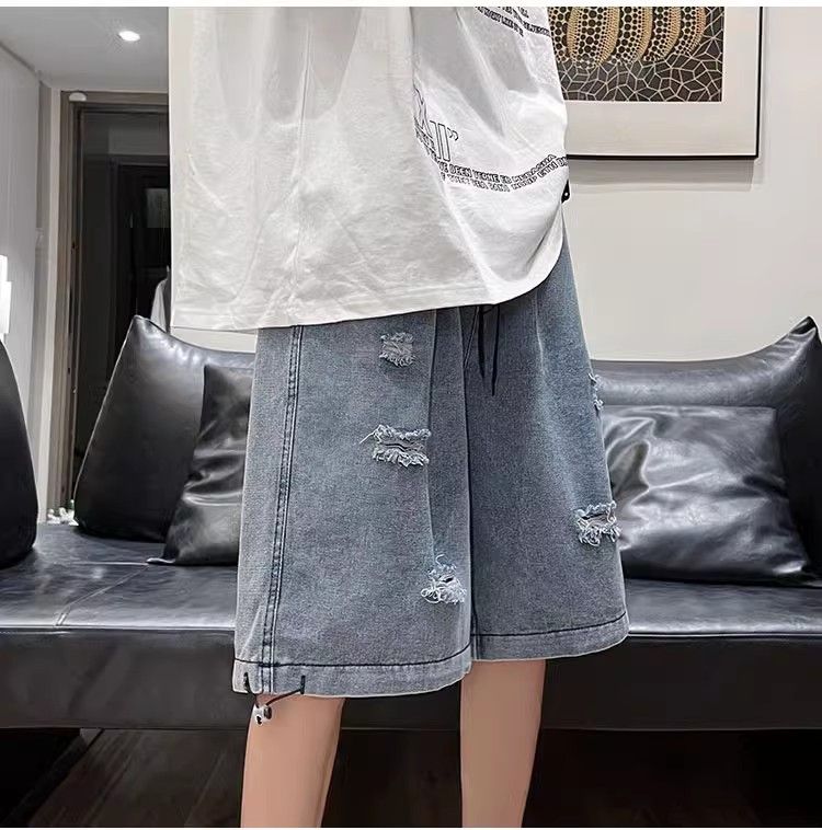 Japanese Brand × Jean Straight and loose ripped jeans Size US 32 / EU 48 - 5 Thumbnail