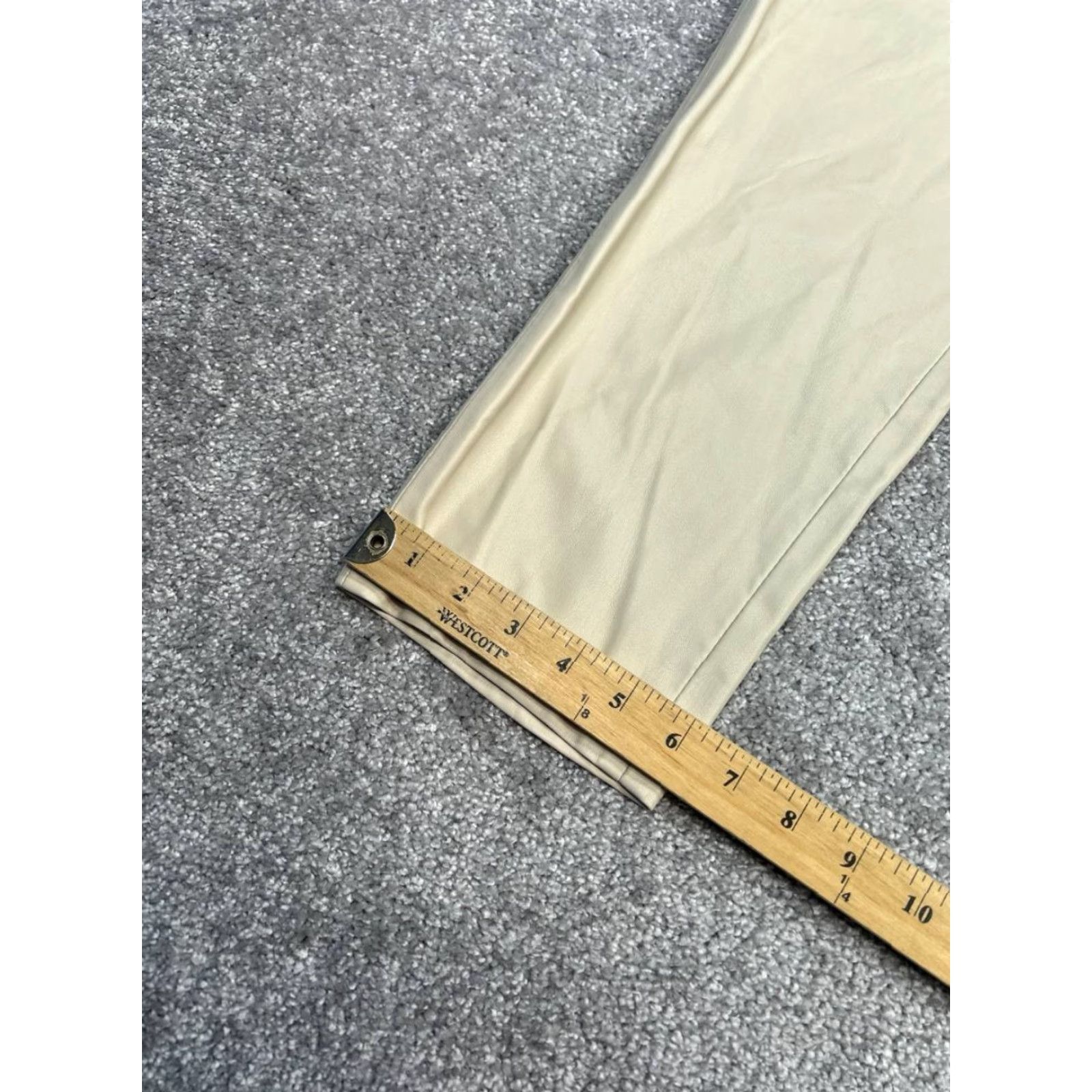 Zara Zara Pants Womens 6 Beige Ecru Faux Leather High Rise Straight Leg Streetwear Size 28" / US 6 / IT 42 - 6 Thumbnail