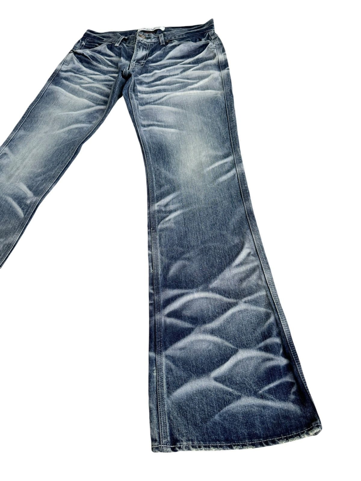 Japanese Brand ⚡️Distressed Japanese Brand Urban Craft Vintage Flare Jeans Size US 32 / EU 48 - 4 Thumbnail