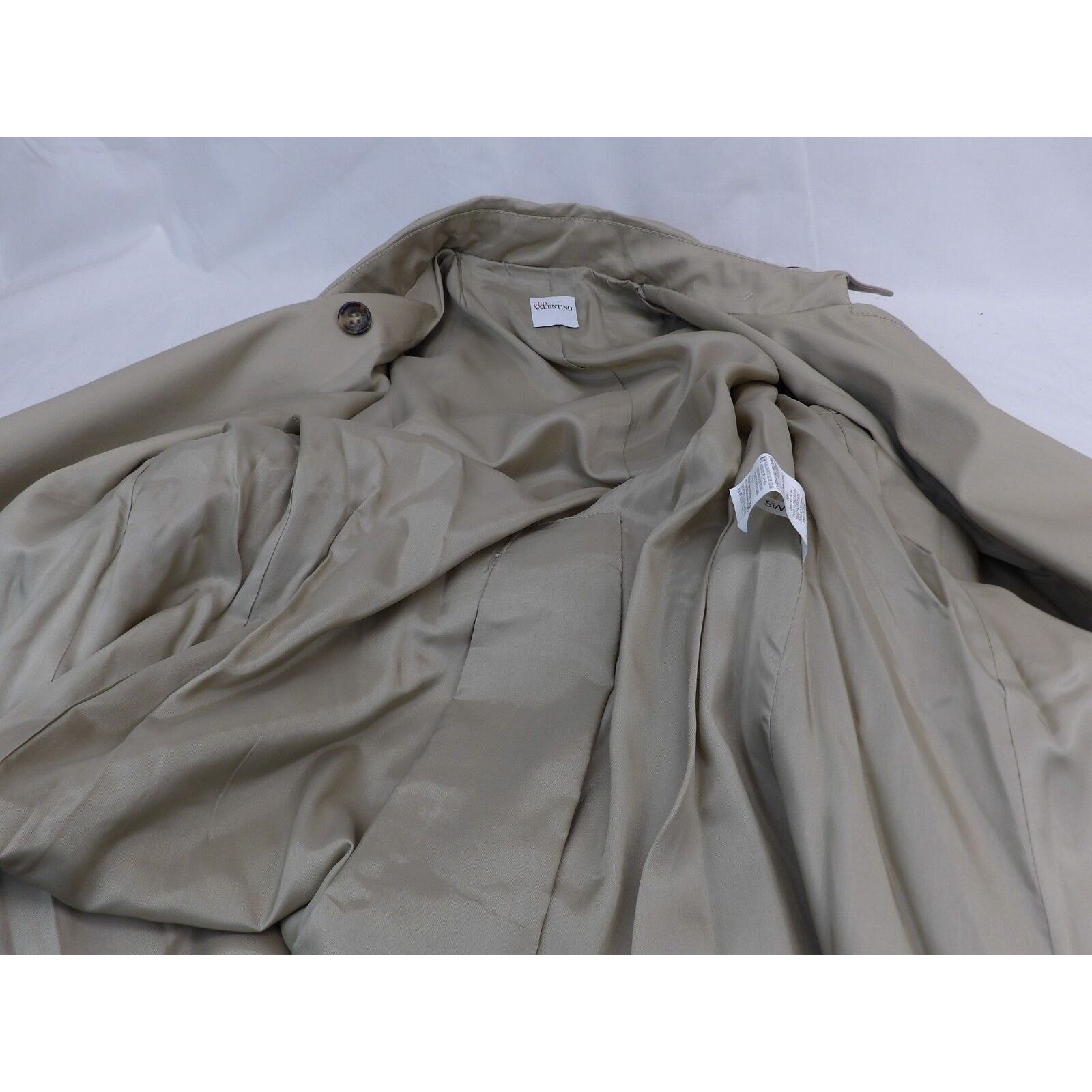 VALENTINO GRAY COTTON DOUBLE BREAST BOW COAT JACKET 42 $895