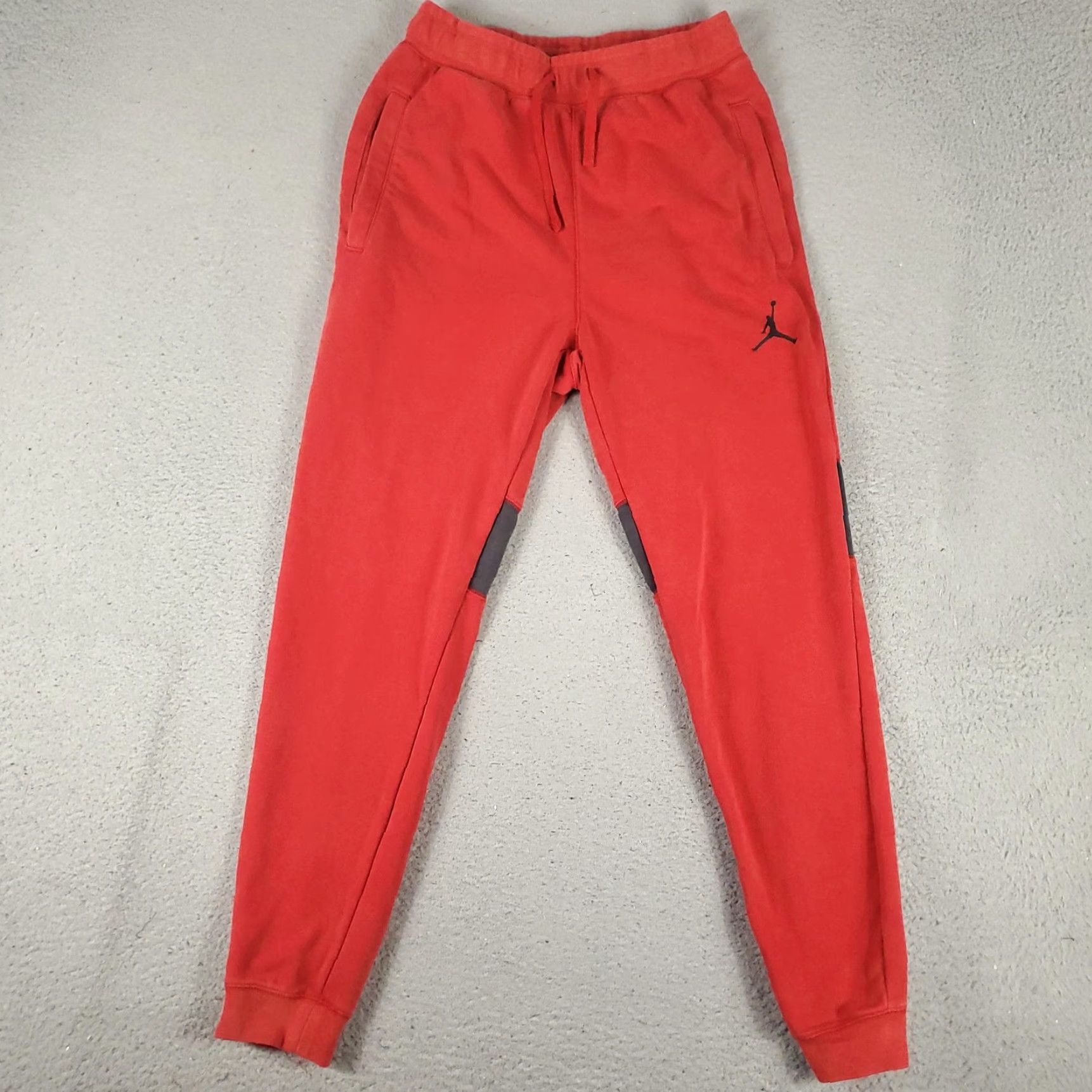 Jordan Brand Jordan Pants Mens Small Red Nike Tapered Jogger Pockets Drawstring Cotton Polyester Activewear Sports Size US 29 - 2 Thumbnail