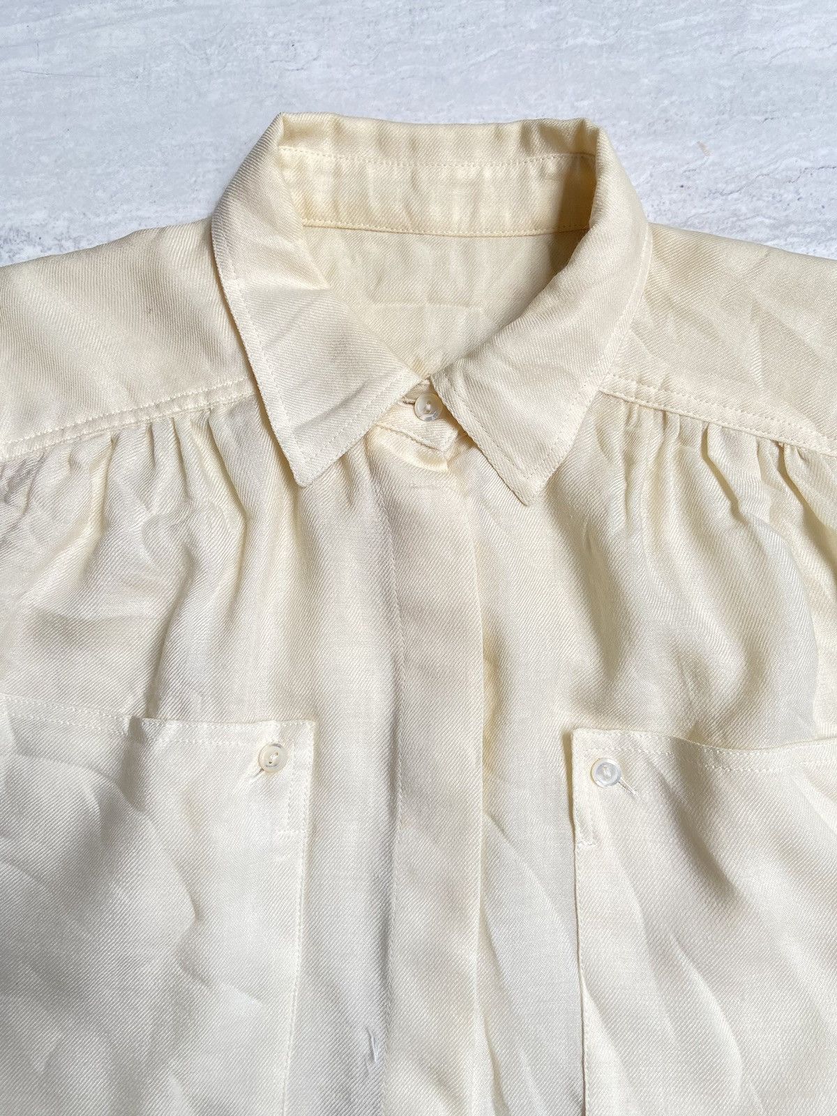 Etienne Aigner ETIENNE AIGNER Cream Shirt Size US S / EU 44-46 / 1 - 9 Thumbnail
