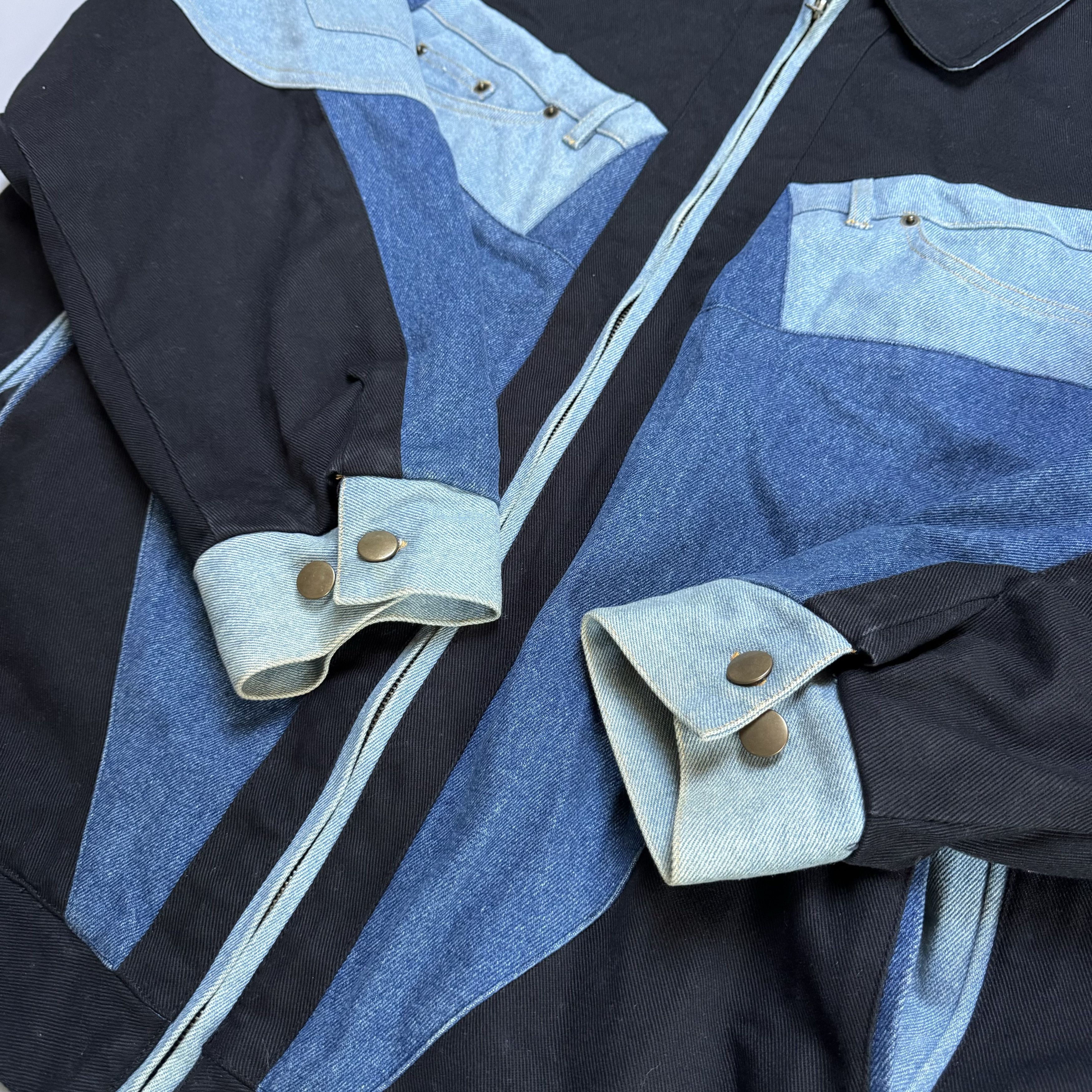 Handmade × Japanese Brand × Vintage VINTAGE 90S REWORKED DENIM JACKET WEST GERMANY RETRO STYLE Size US XL / EU 56 / 4 - 4 Thumbnail