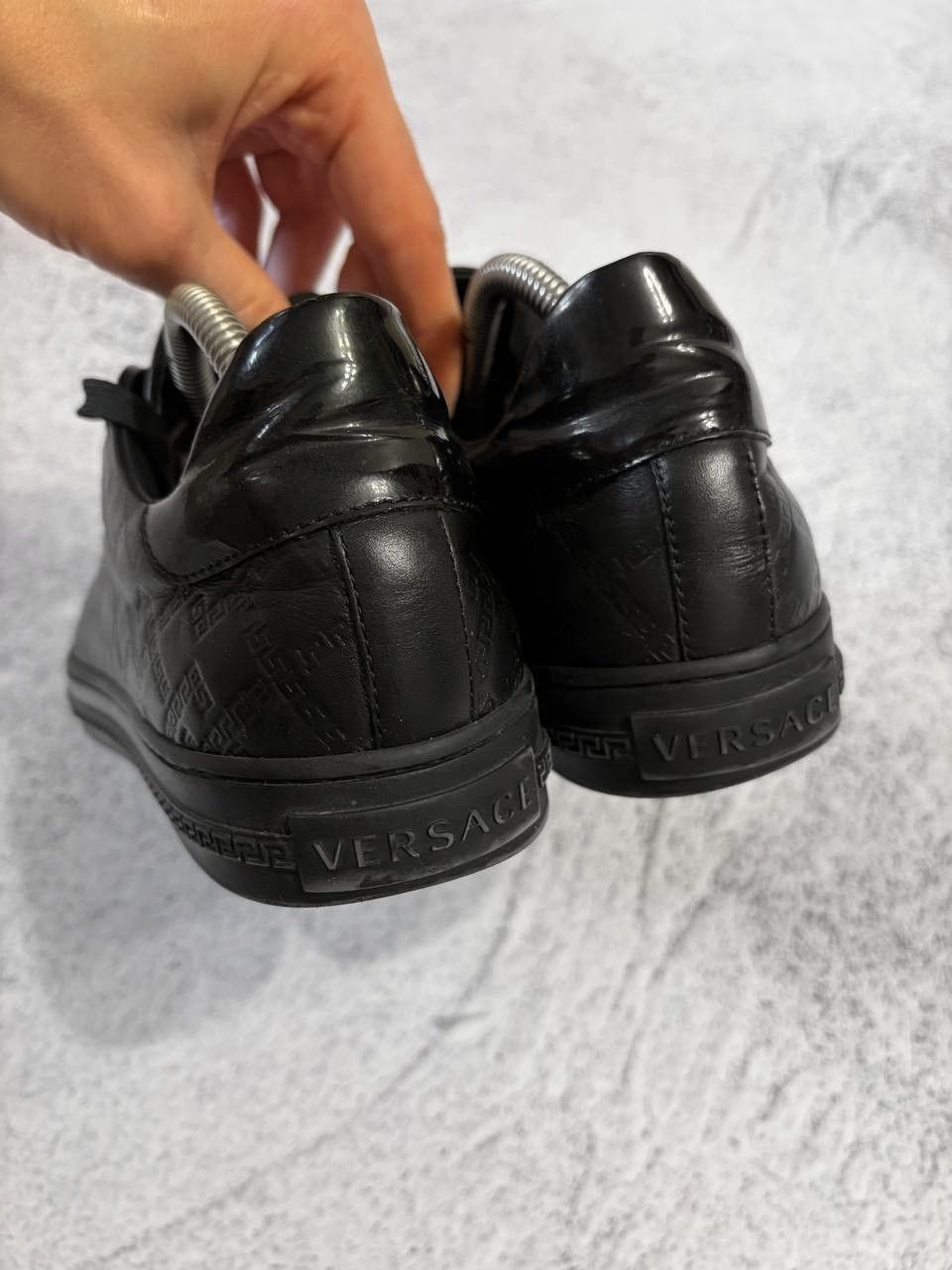 Versace Versace Medusa Greca Leather Sneakers Low Top Designer Shoes Size US 8 / EU 41 - 8 Thumbnail