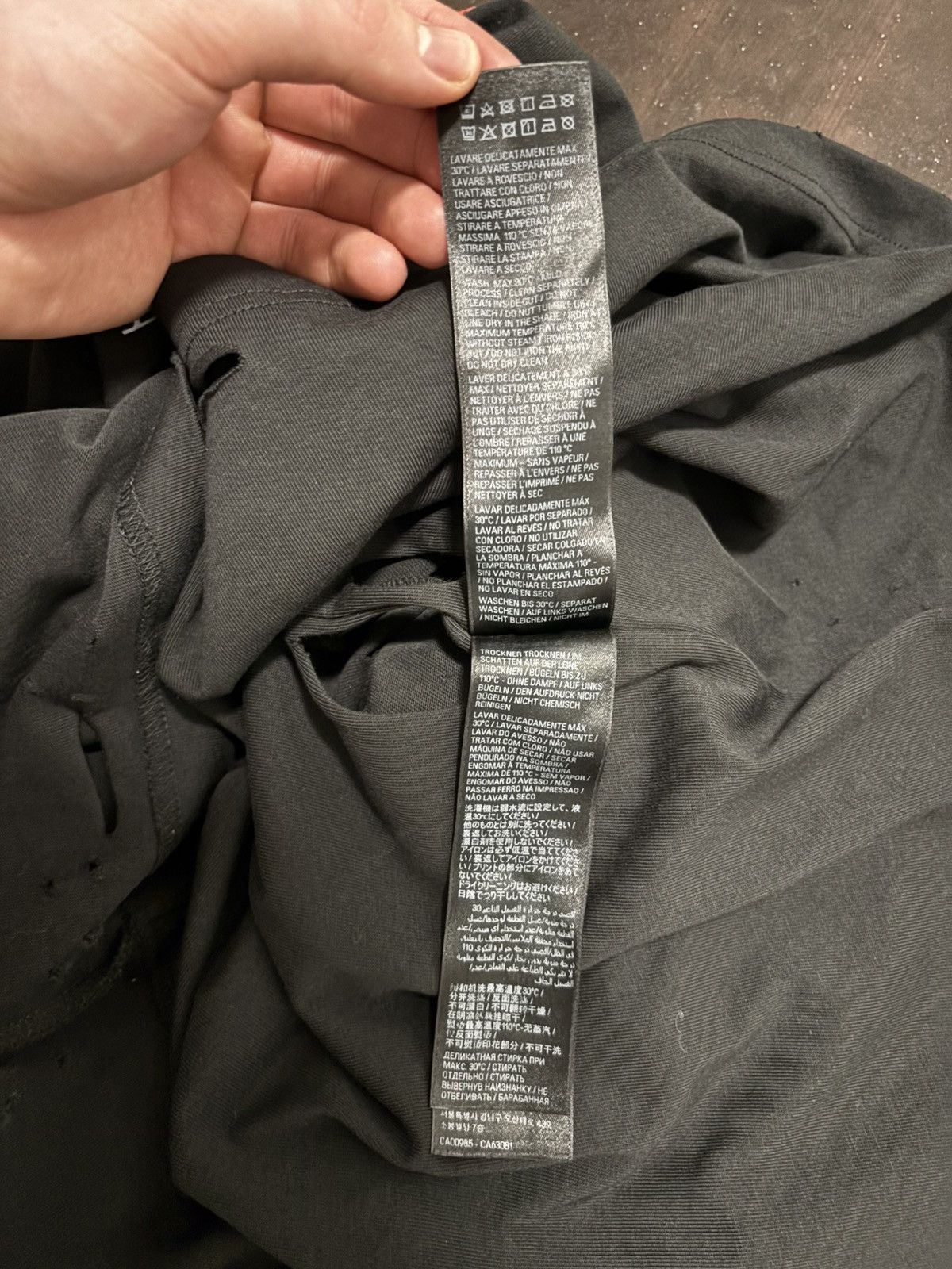 Balenciaga Black Antwerpen Distressed Inside Out Tee Size US M / EU 48-50 / 2 - 6 Thumbnail