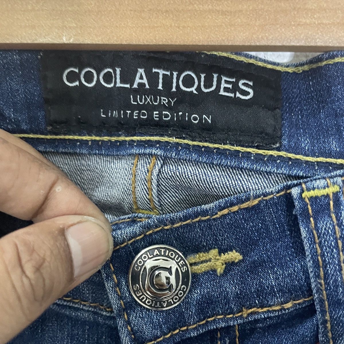 Japanese Brand Vintage Coolatique Distressed Denim Size 30" / US 8 / IT 44 - 5 Thumbnail