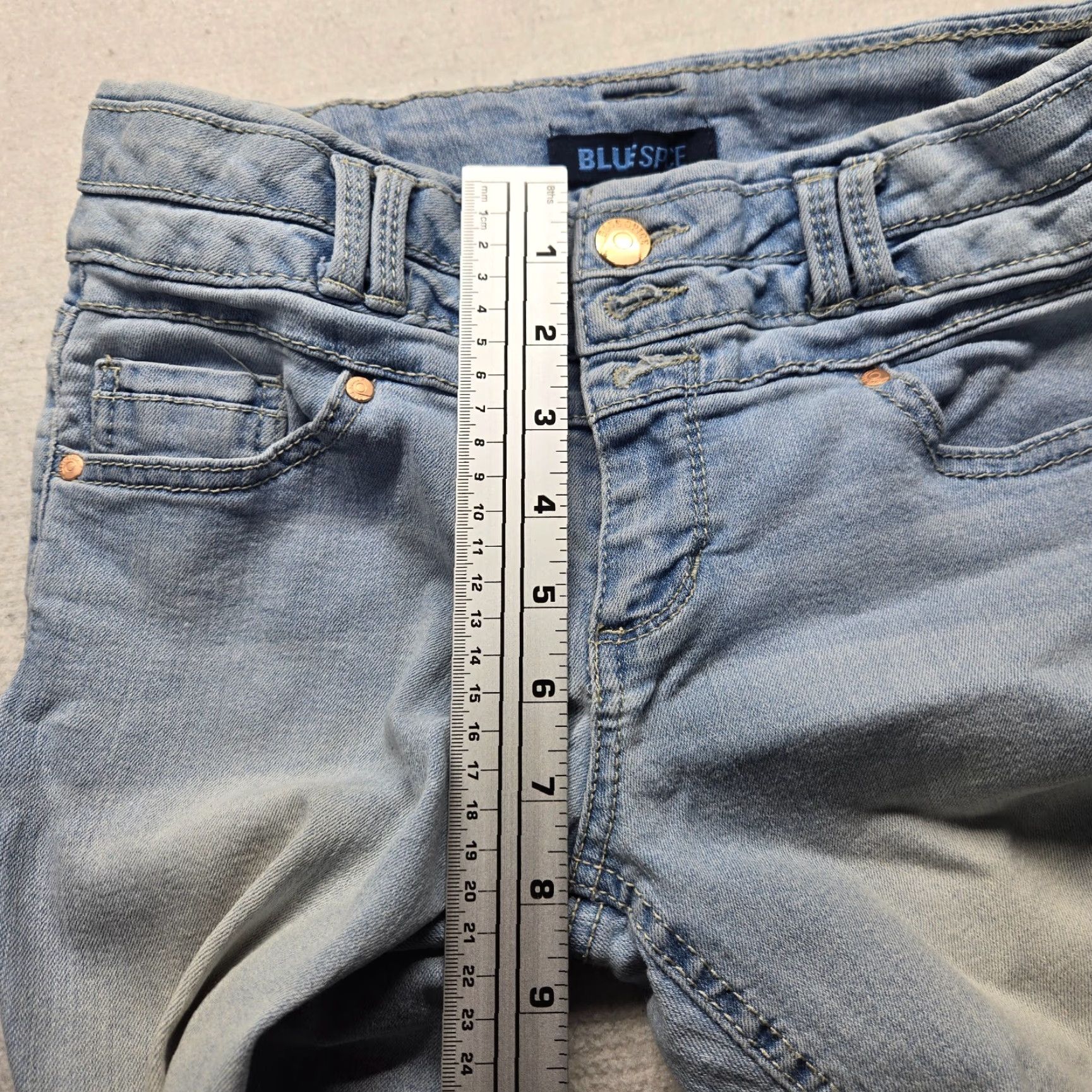 Denime Blue Spice Women's Skinny Denim Jeans Light Wash Size 5 Slim Fit 5-Pocket Pants Size 27" / US 4 / IT 40 - 5 Thumbnail