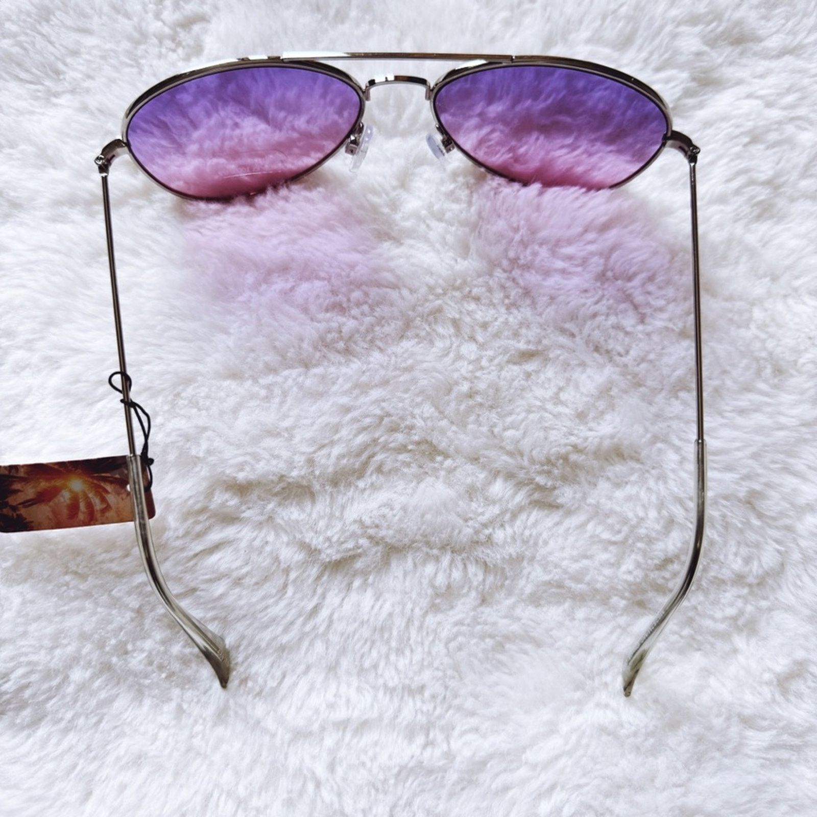 Other Rosalia Purple Full Rim Aviator Sunglasses Size ONE SIZE - 8 Thumbnail