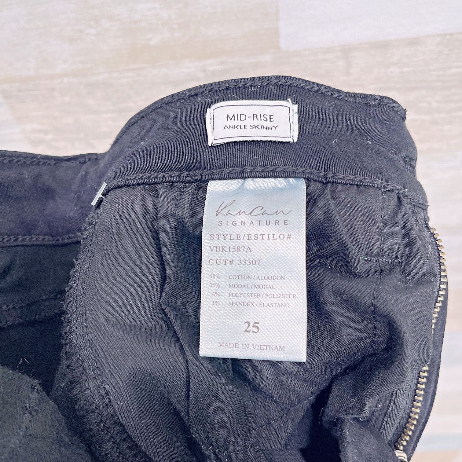 Other Kancan Cindy Mid Rise Skinny Ankle Jeans Black Womens 25 Size 25" / US 0 / IT 36 - 8 Thumbnail