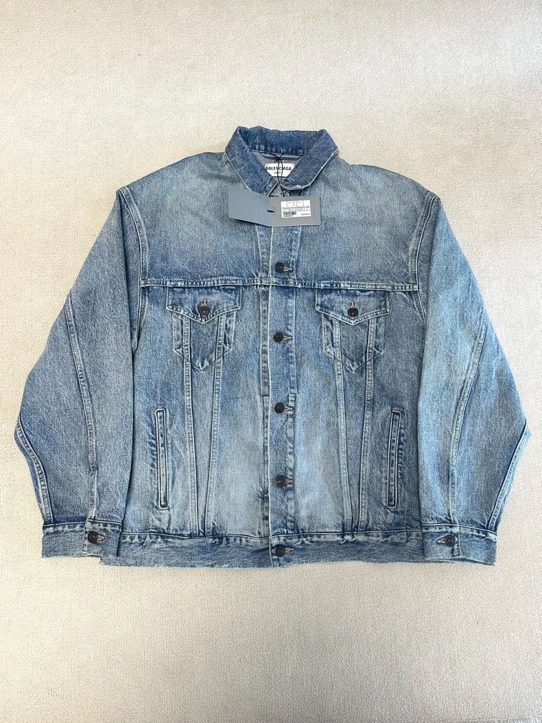 Balenciaga Balenciaga Balenciaga Denim Jacket with Logo Embroidery-25 Size US S / EU 44-46 / 1 - 2 Thumbnail