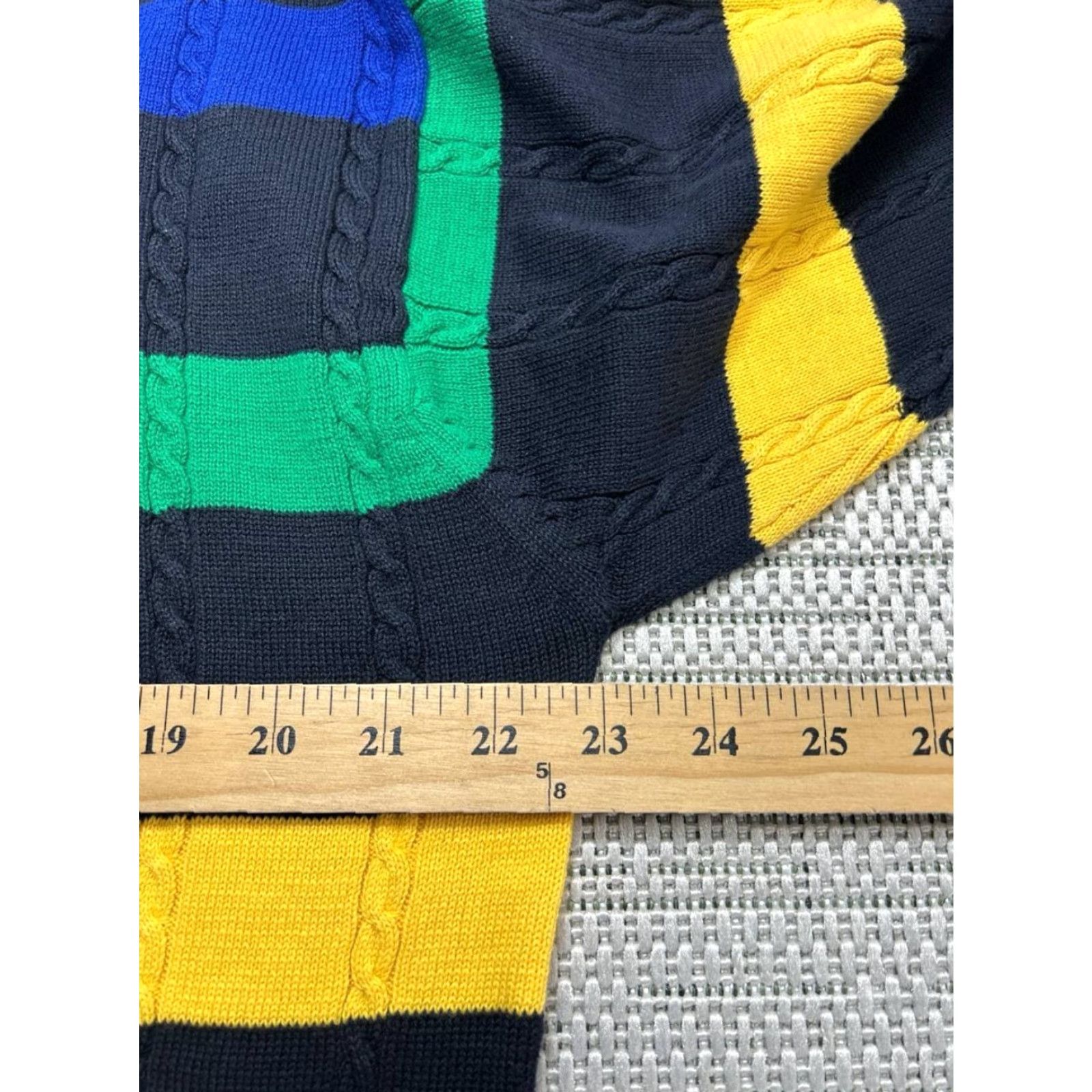 Tommy Hilfiger Tommy Hilfiger Golf Sweater Mens M Multicolor Striped Cable Knit Crew Neck Pullover Seasonal Outdoor Casual Athletic Size US M / EU 48-50 / 2 - 7 Thumbnail