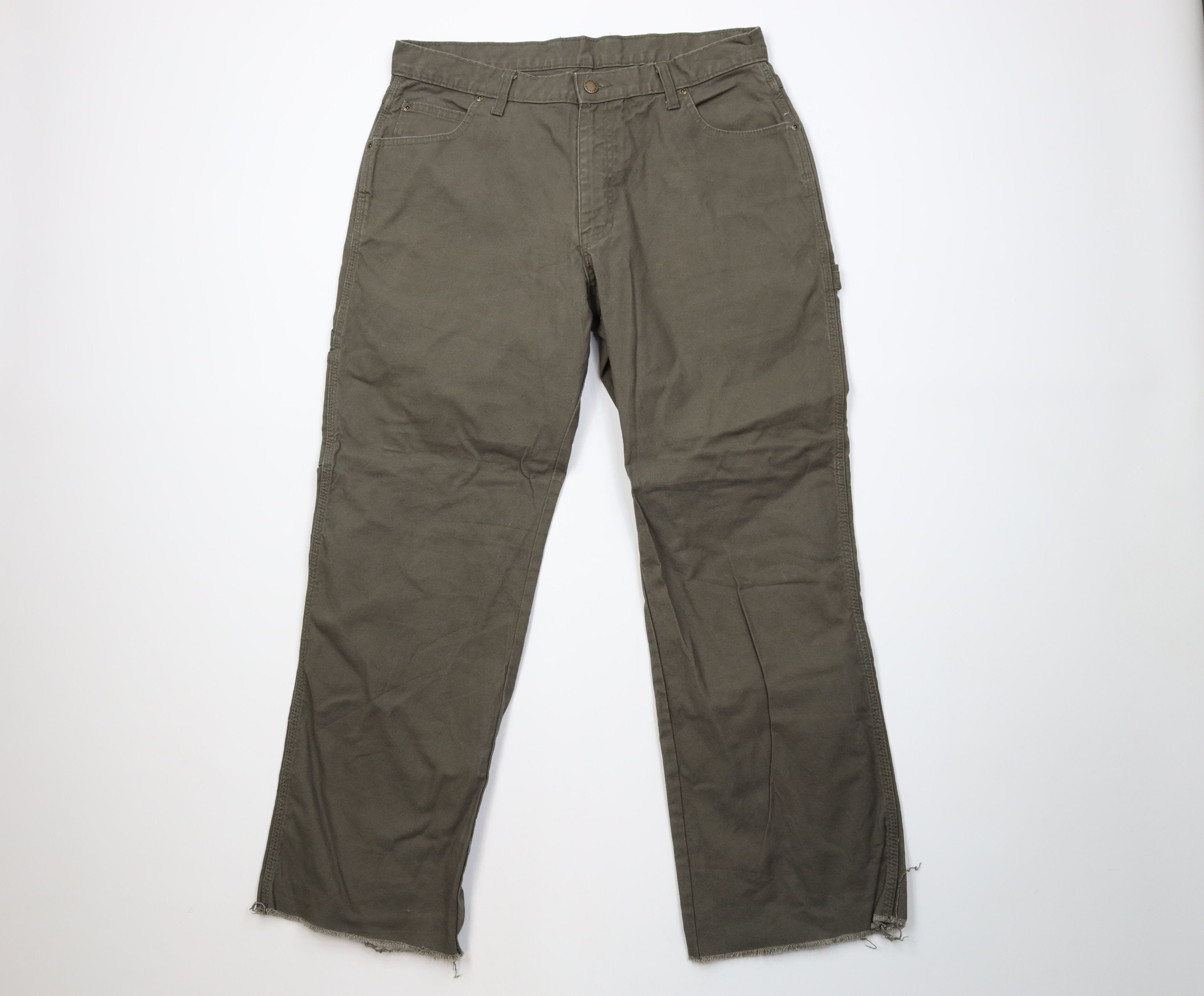 Dickies AS IS Vintage Y2K Dickies Off Wide Leg Dungaree Pants Green Size US 34 / EU 50 - 1 Thumbnail