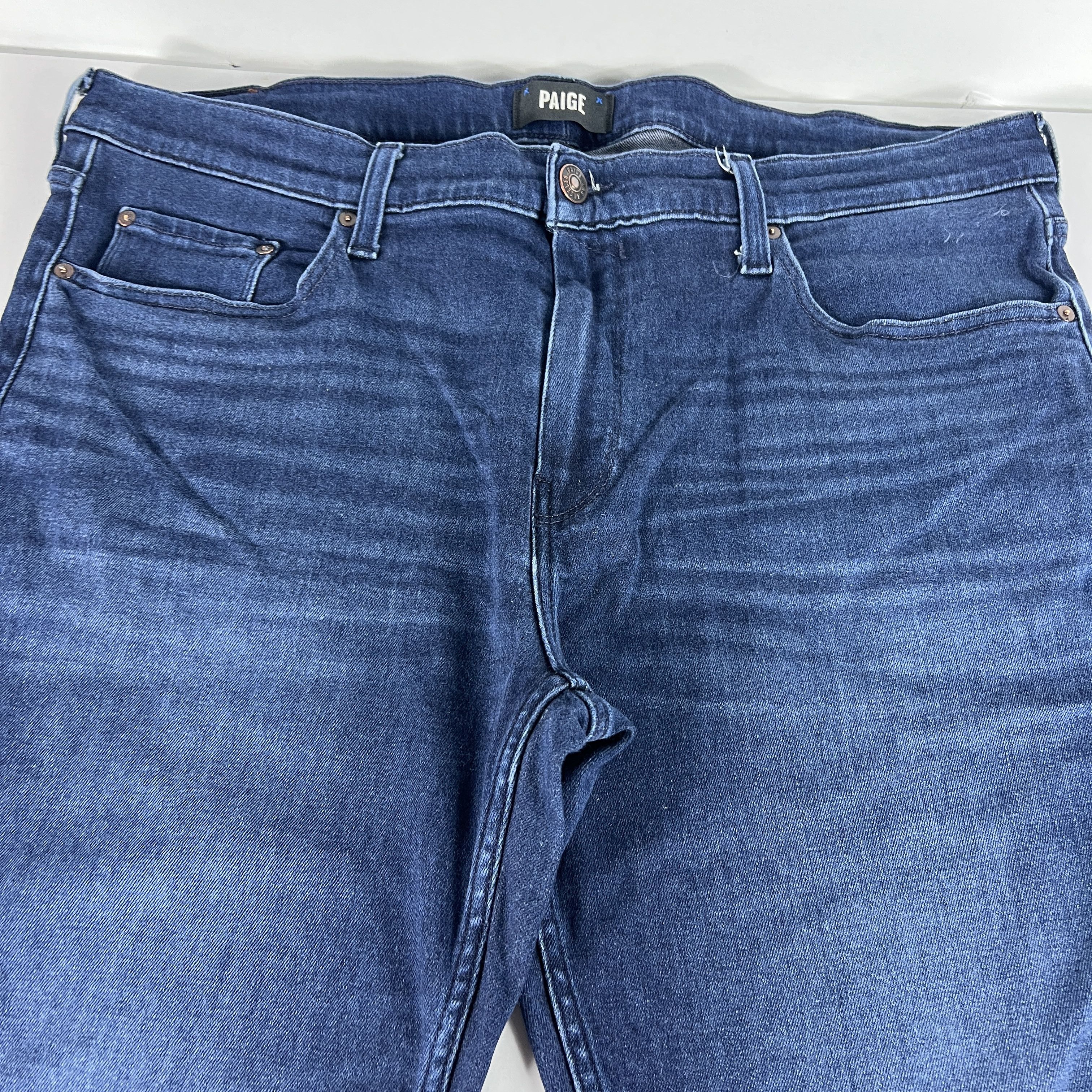 Paige Paige Jeans Lennox Slim Straight Blue Stretch Denim Size US 39 - 2 Thumbnail