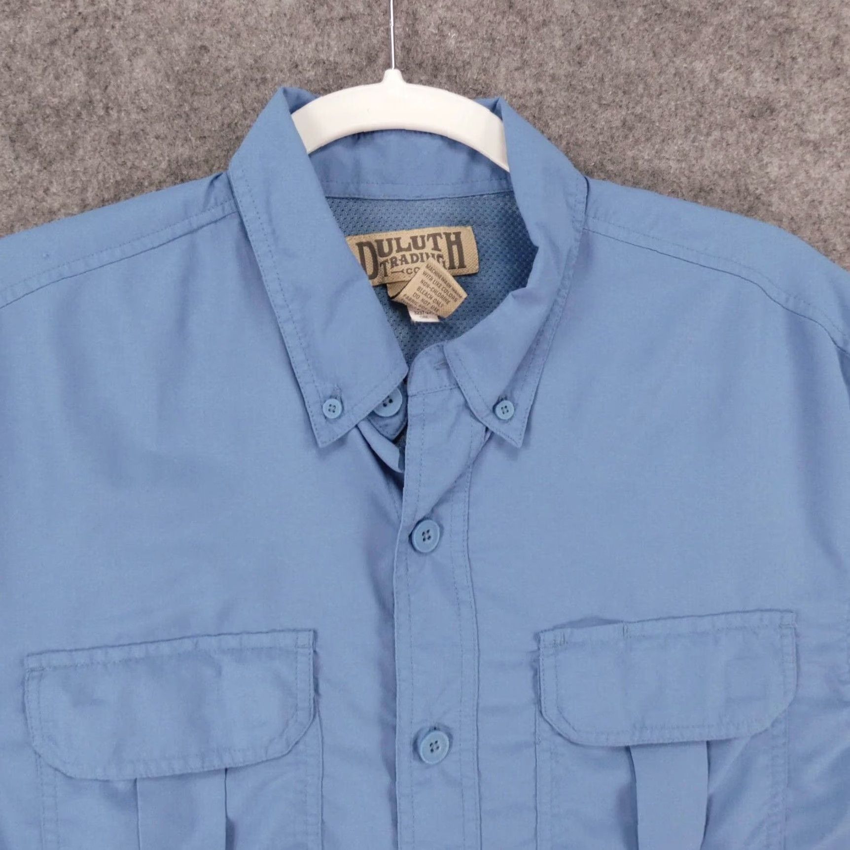 CO Duluth Trading Co Shirt Men Medium Long Sleeve Button Up Blue Lightweight Vented Size US M / EU 48-50 / 2 - 2 Thumbnail