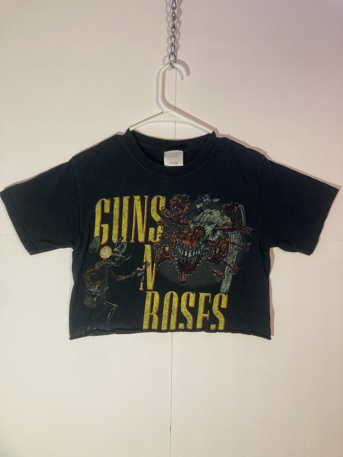 Band Tees × Vintage Vintage Guns And Roses Was Here Crop Top Size S / US 4 / IT 40 - 1 Thumbnail
