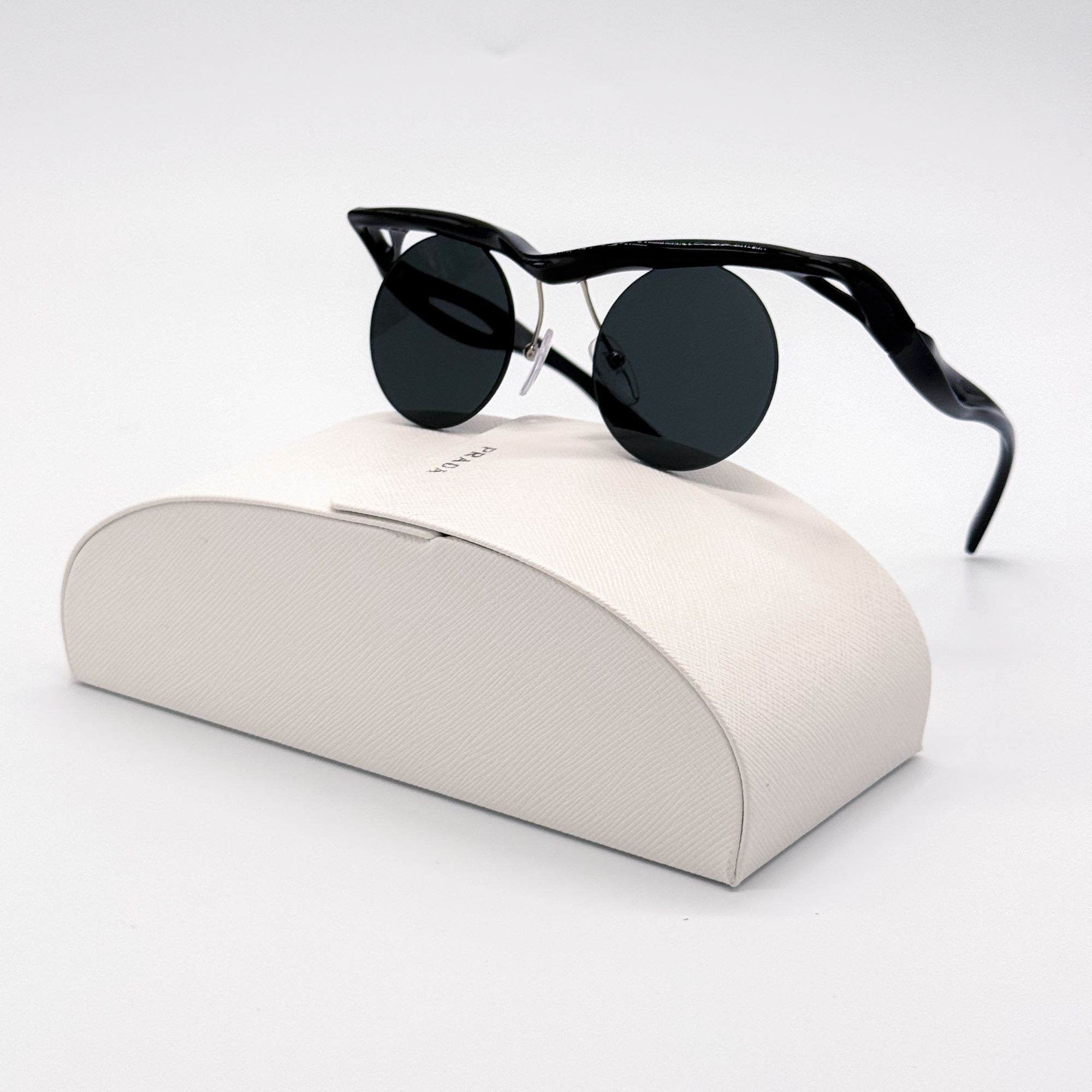 Prada NEW PRADA SUNGLASSES PRA18S 1AB5S0 BLACK PR A18S, SPR A18S Size ONE SIZE - 2 Thumbnail
