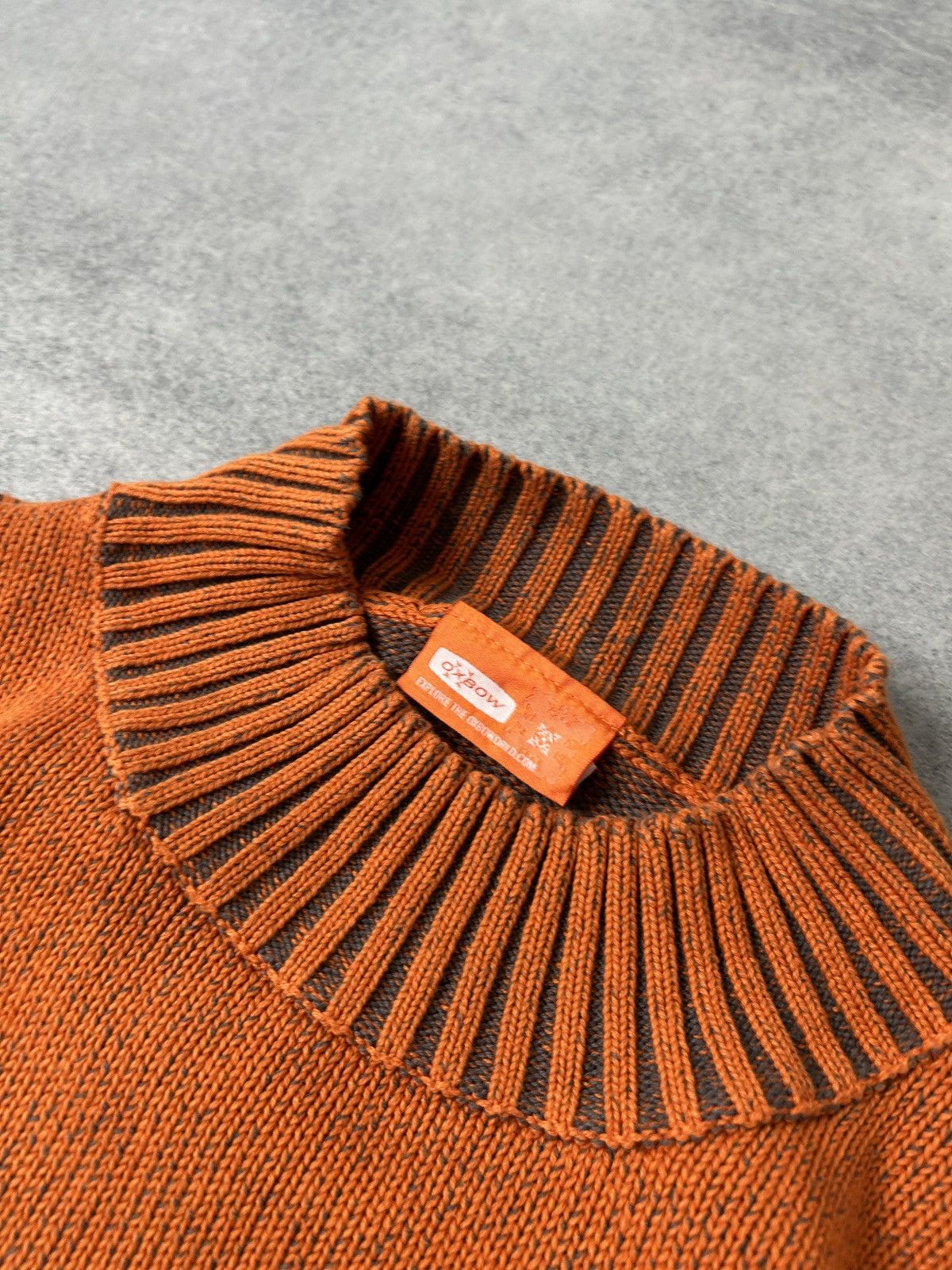 Oxbow Vintage Oxbow big logo orange knit-sweatshirt mens Size US M / EU 48-50 / 2 - 5 Thumbnail