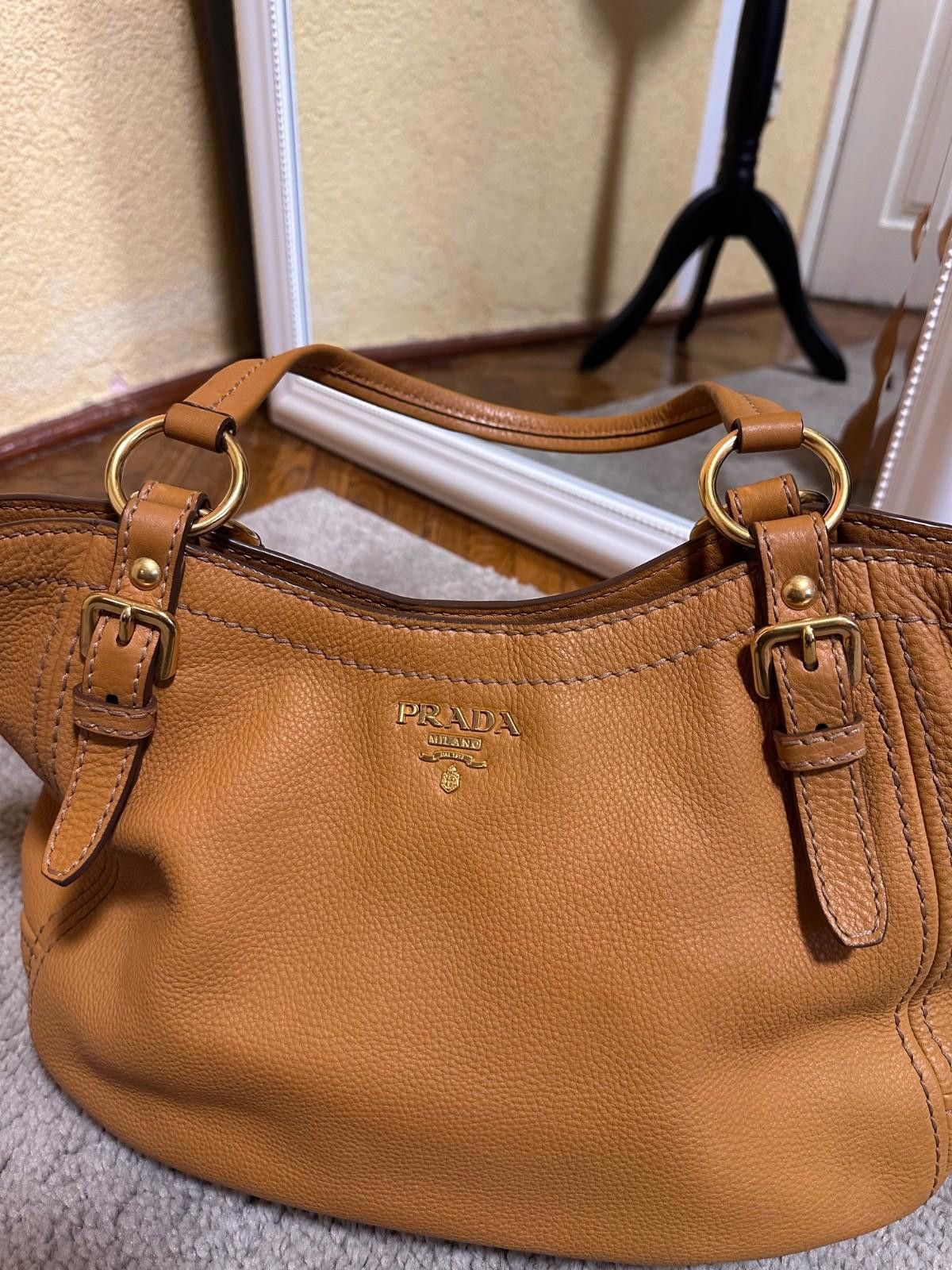 Prada Prada Vitelo Caramelo Bag Size ONE SIZE - 2 Thumbnail