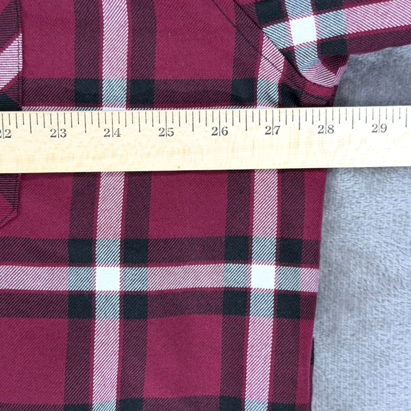 Vintage Dixxon Flannel The Cellar Plaid Shirt Mens 3XL Burgundy Black Long Sleeve Button-Up Collared Pocketed Size US XXL / EU 58 / 5 - 5 Thumbnail