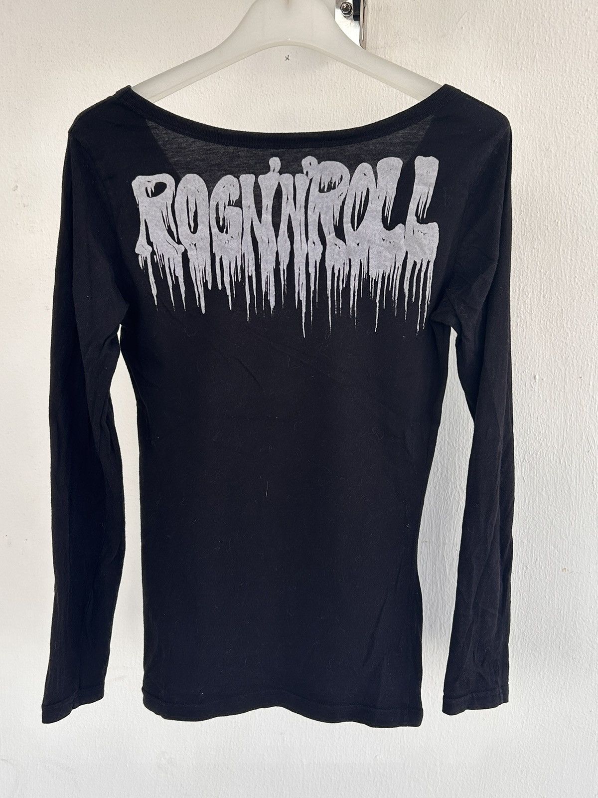 Japanese Brand Rognroll Japan skull tee black Size S / US 4 / IT 40 - 2 Thumbnail