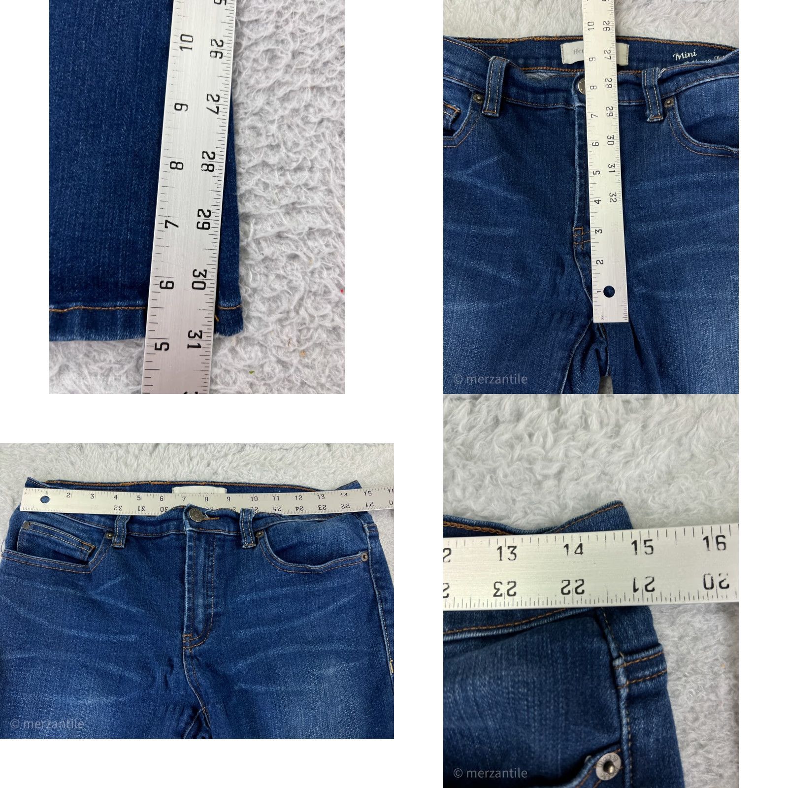 Vintage Henry & Belle Jeans Womens 30 Denim Blue Cotton Blend Flared 5-Pocket Regular Inseam 31 Painte? Size 30" / US 8 / IT 44 - 9 Thumbnail