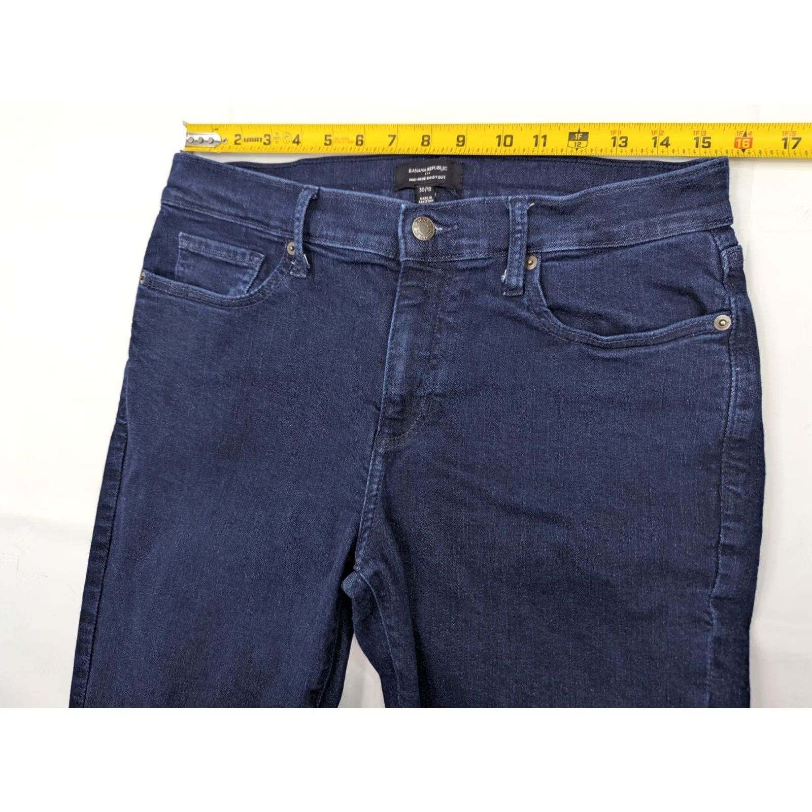 Banana Republic Banana Republic Jeans Mid Rise Bootcut Women 31 Indigo Blue Denim 5-Pocket Regular Inseam 29.5 Size 24" / US 00 / IT 34 - 5 Thumbnail