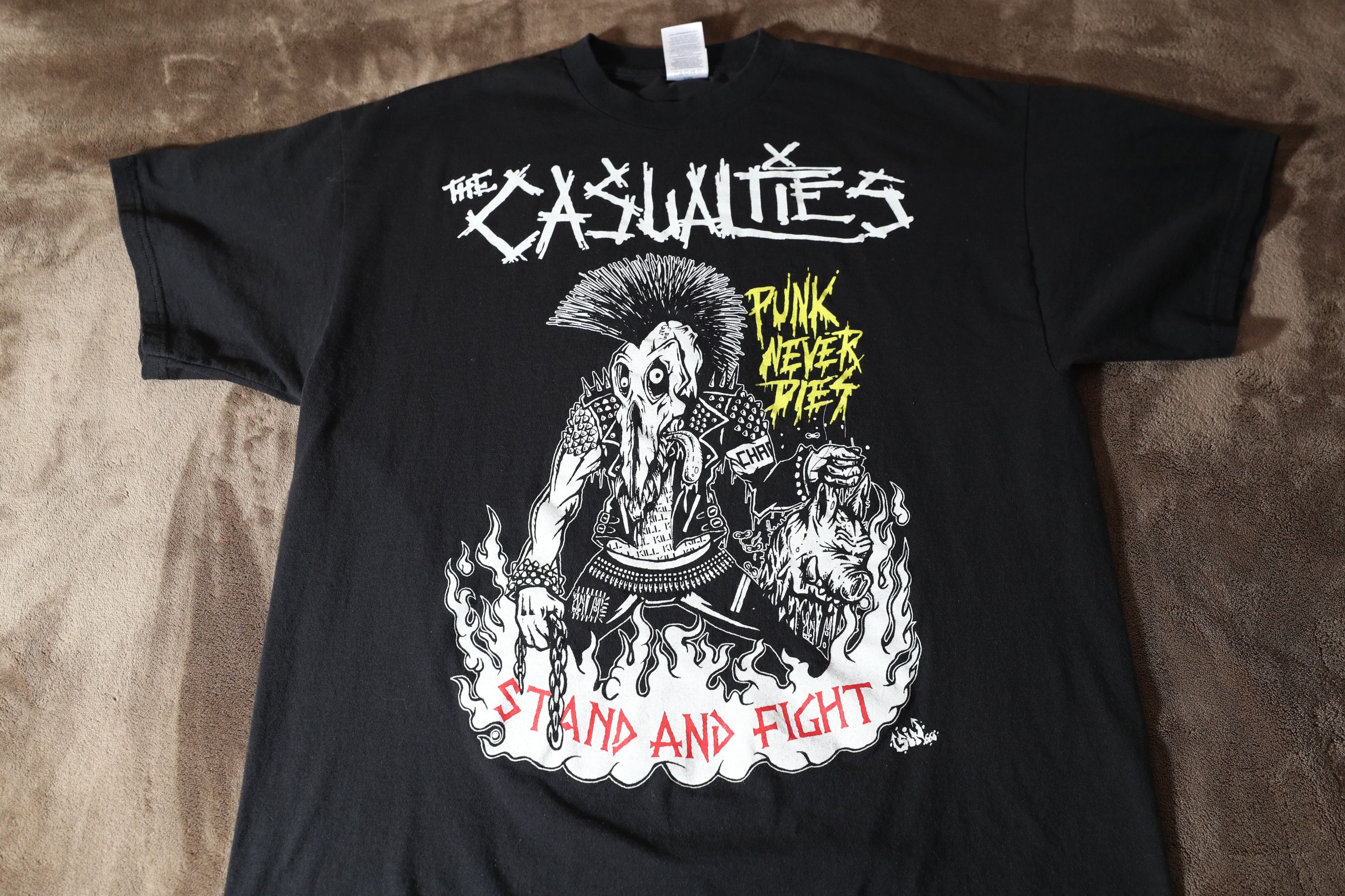 Band Tees The Casualties Punk Never Dies Stand and Fight Tee (XL) Size US XL / EU 56 / 4 - 4 Thumbnail