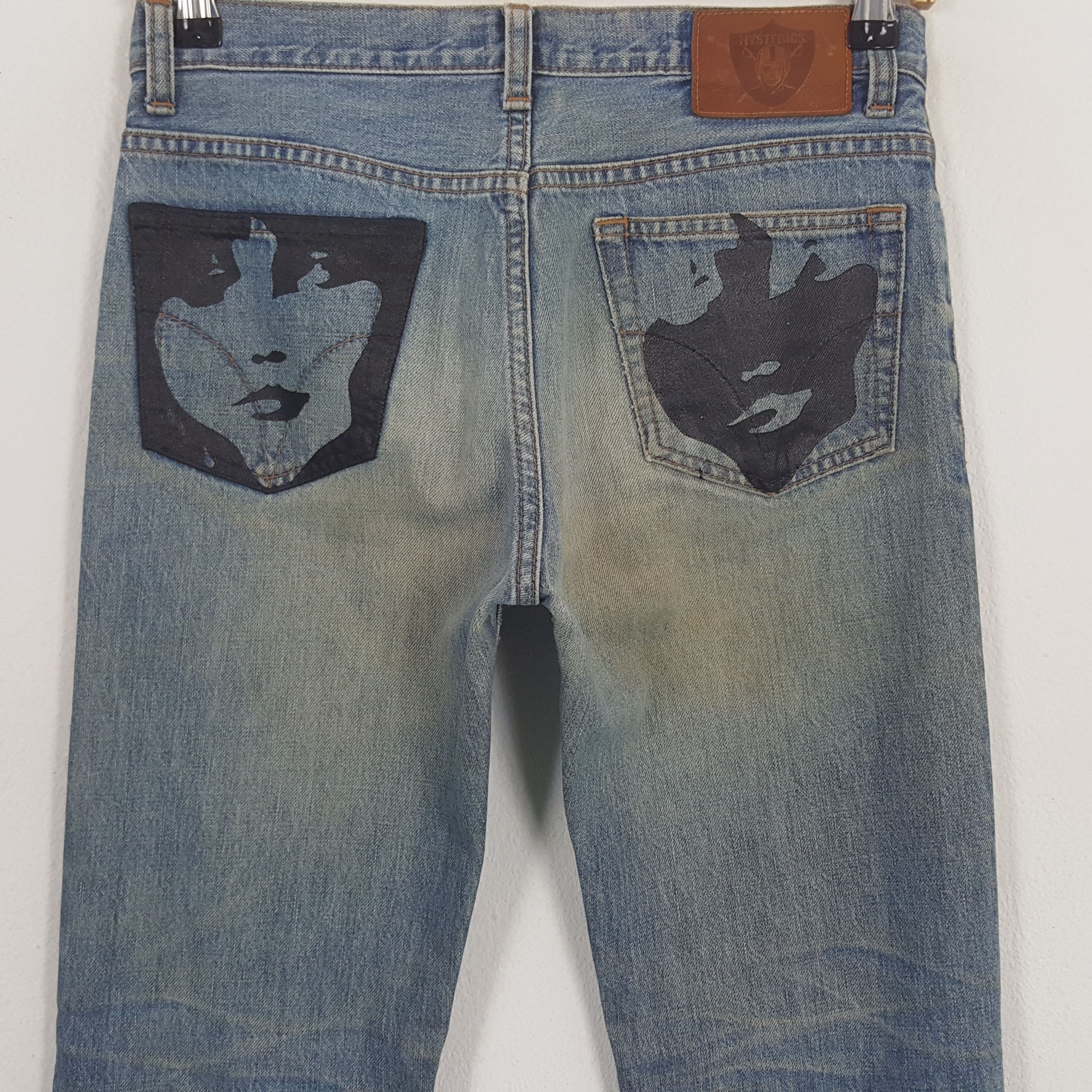 Hysteric Glamour × Japanese Brand × Vintage Vintage Hysteric Glamour Custom Art Logo Denim Jeans Size US 27 - 2 Thumbnail