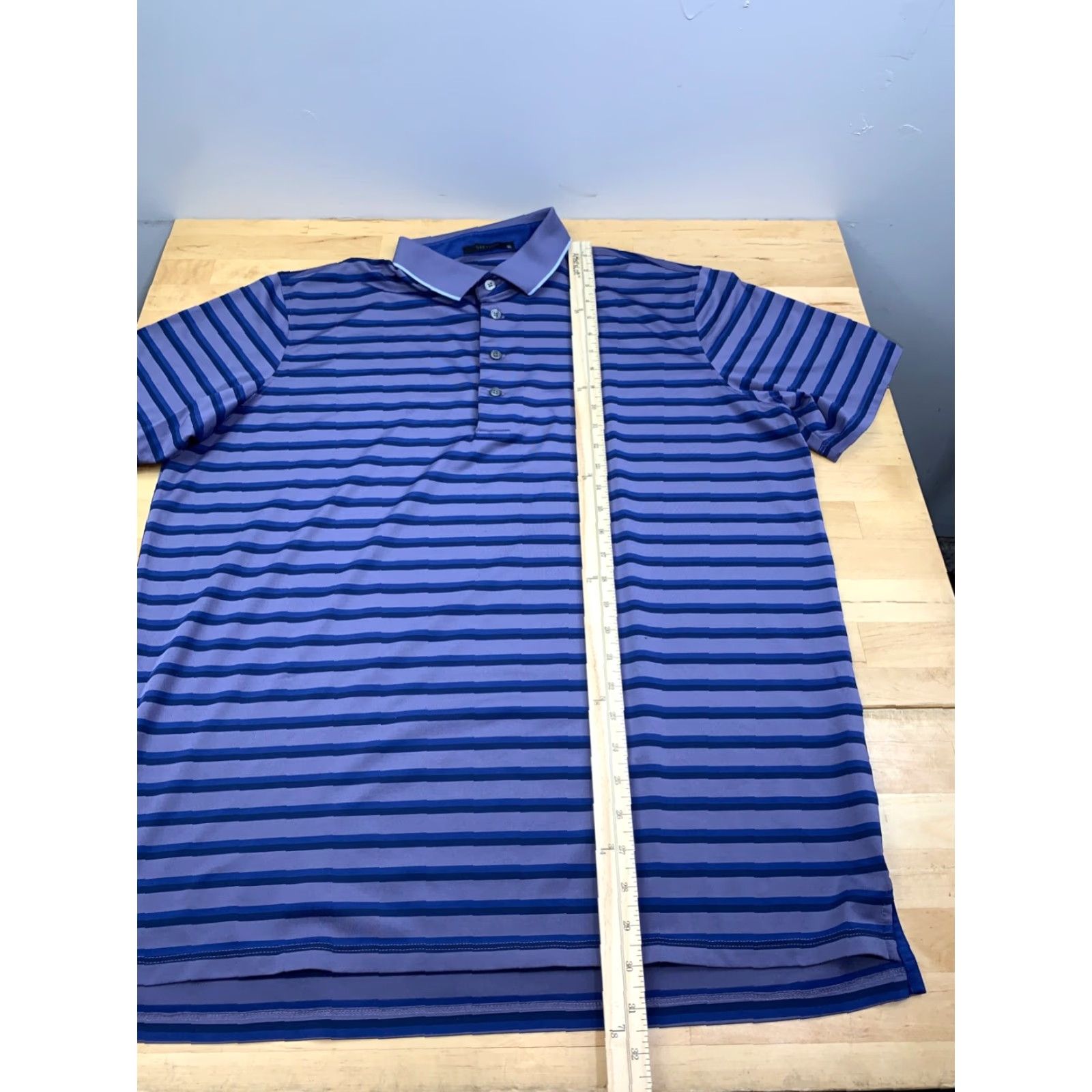 Vintage Polo Golf Shirt Mens XL Purple Striped Lightweight Breathable Stretch Golf Size US XL / EU 56 / 4 - 6 Thumbnail