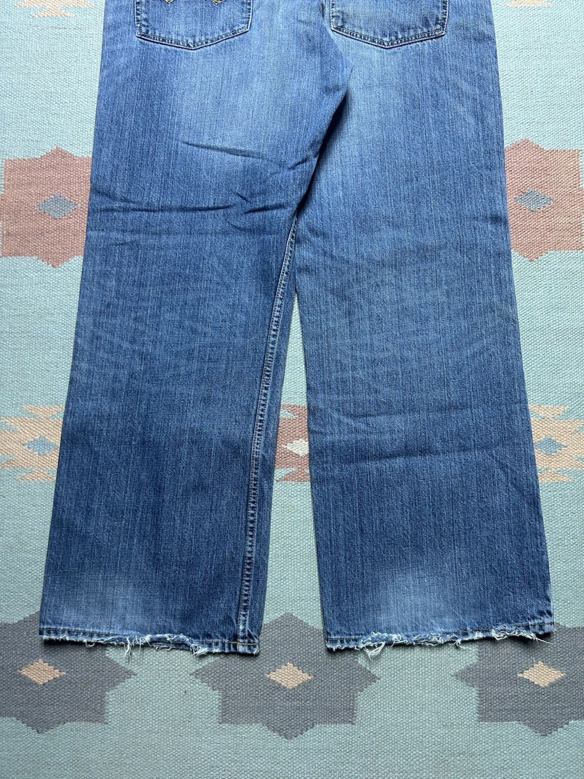 Vintage Vtg American Eagle loose fit jeans distres faded baggy 36x29 Size US 36 / EU 52 - 2 Thumbnail