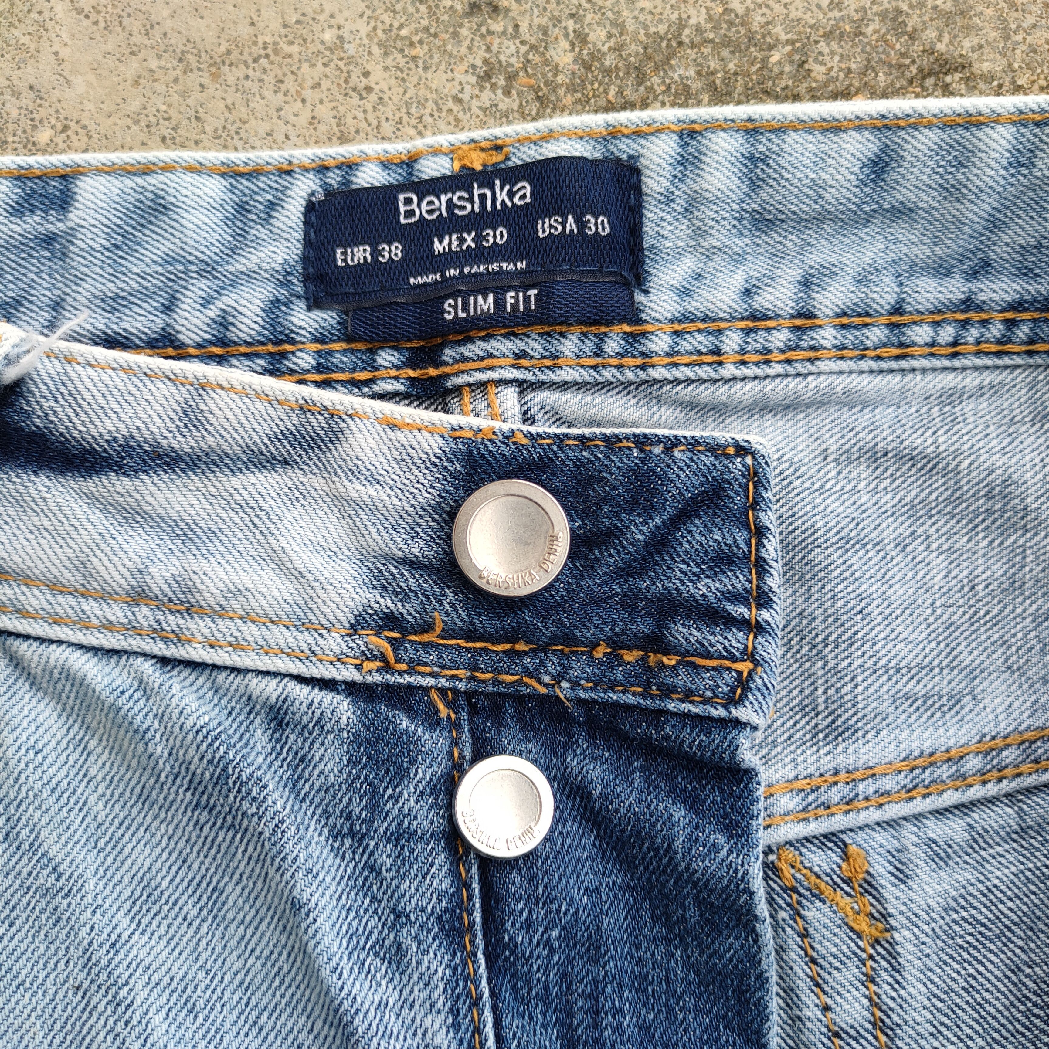 Bershka VINTAGE BERSHKA BORO PATCHWORK DISTRESSED JEANS DENIM PANTS Size US 31 - 9 Thumbnail