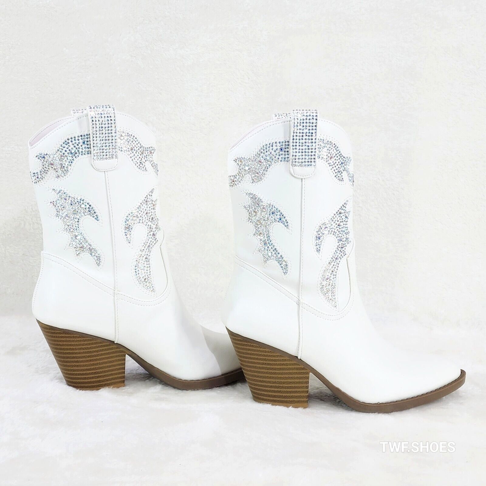 Other Patty White Multi Sparkle Rhinestones Country Glam Western C Size US 9 / IT 39 - 2 Thumbnail