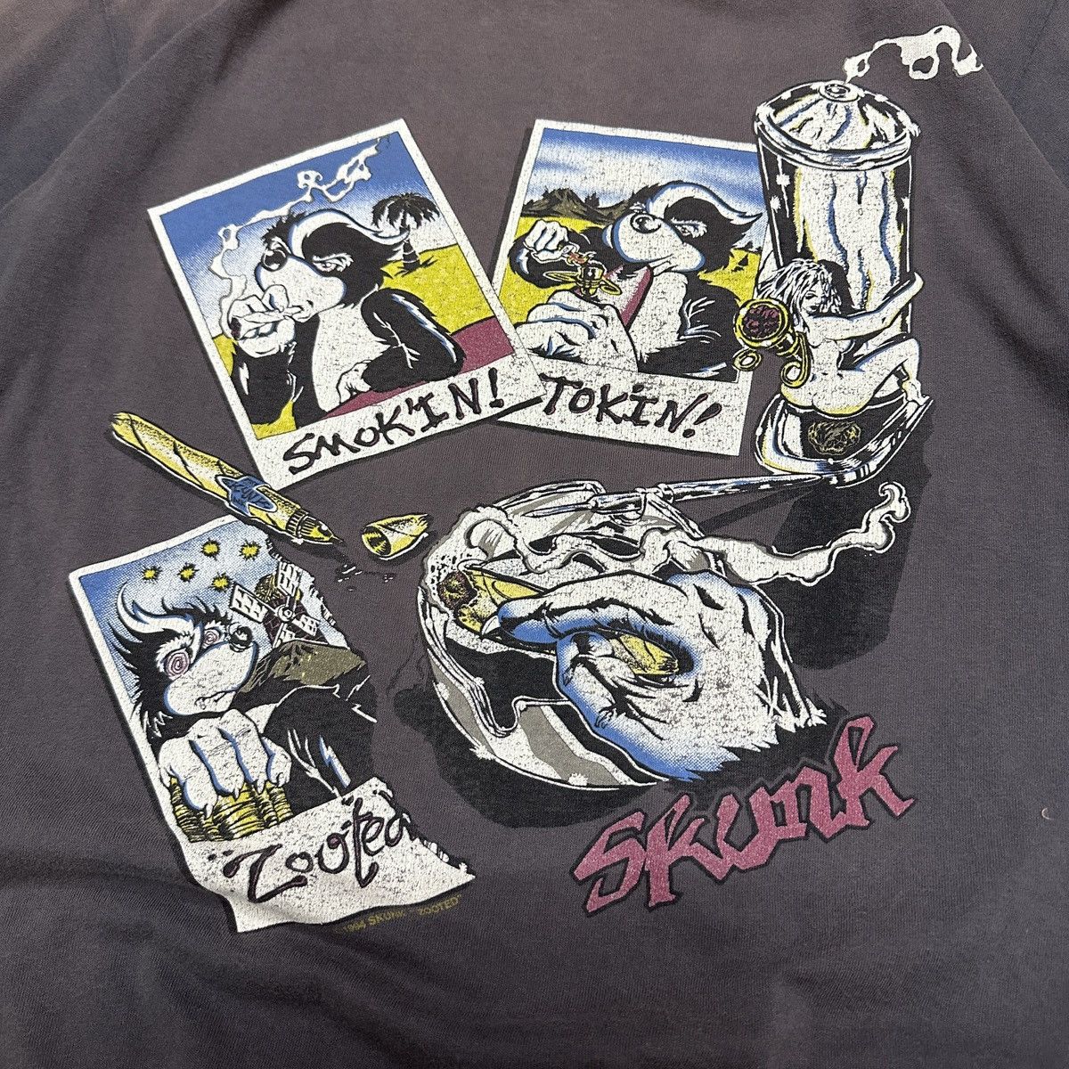 Other Vintage 1994 Skunk Wear Skateboard Tee single stitch . Size US L / EU 52-54 / 3 - 4 Thumbnail