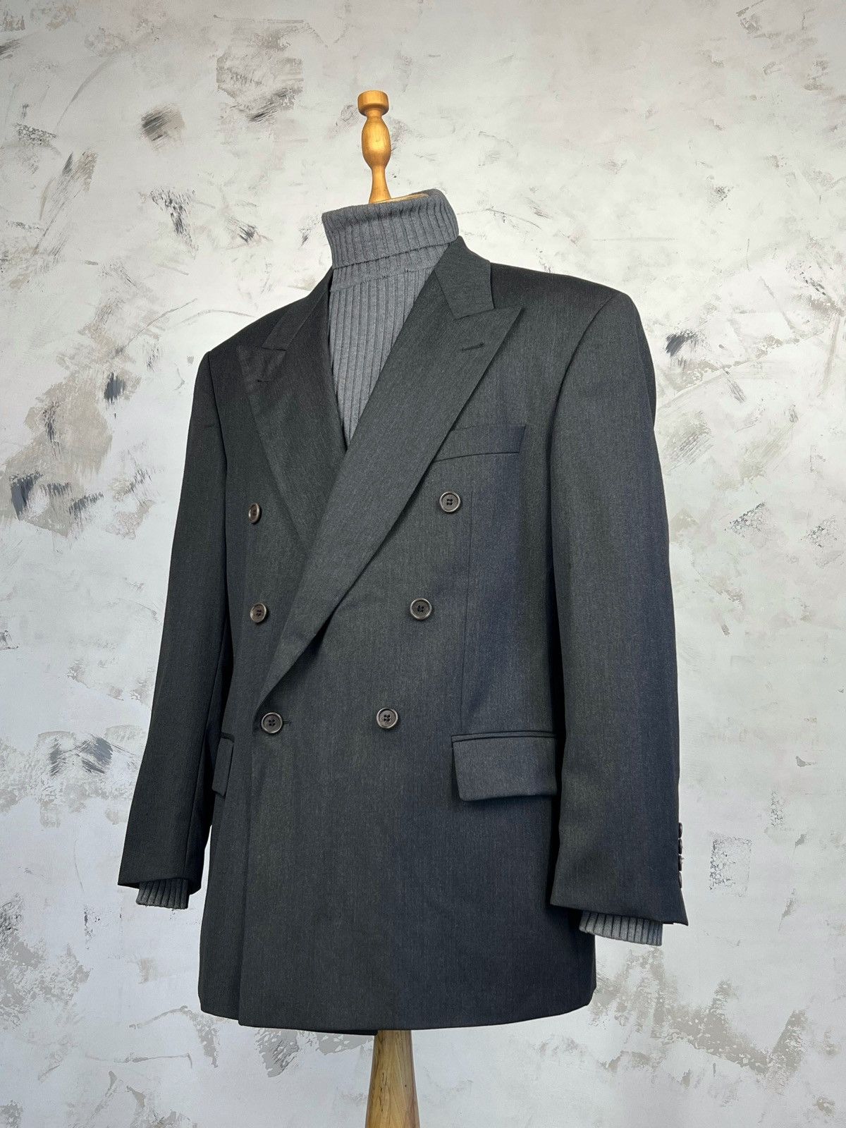 Hugo Boss Hugo Boss Suit Blazer Double Breasted Jacket Size 026 L-XL Size 52S - 1 Thumbnail