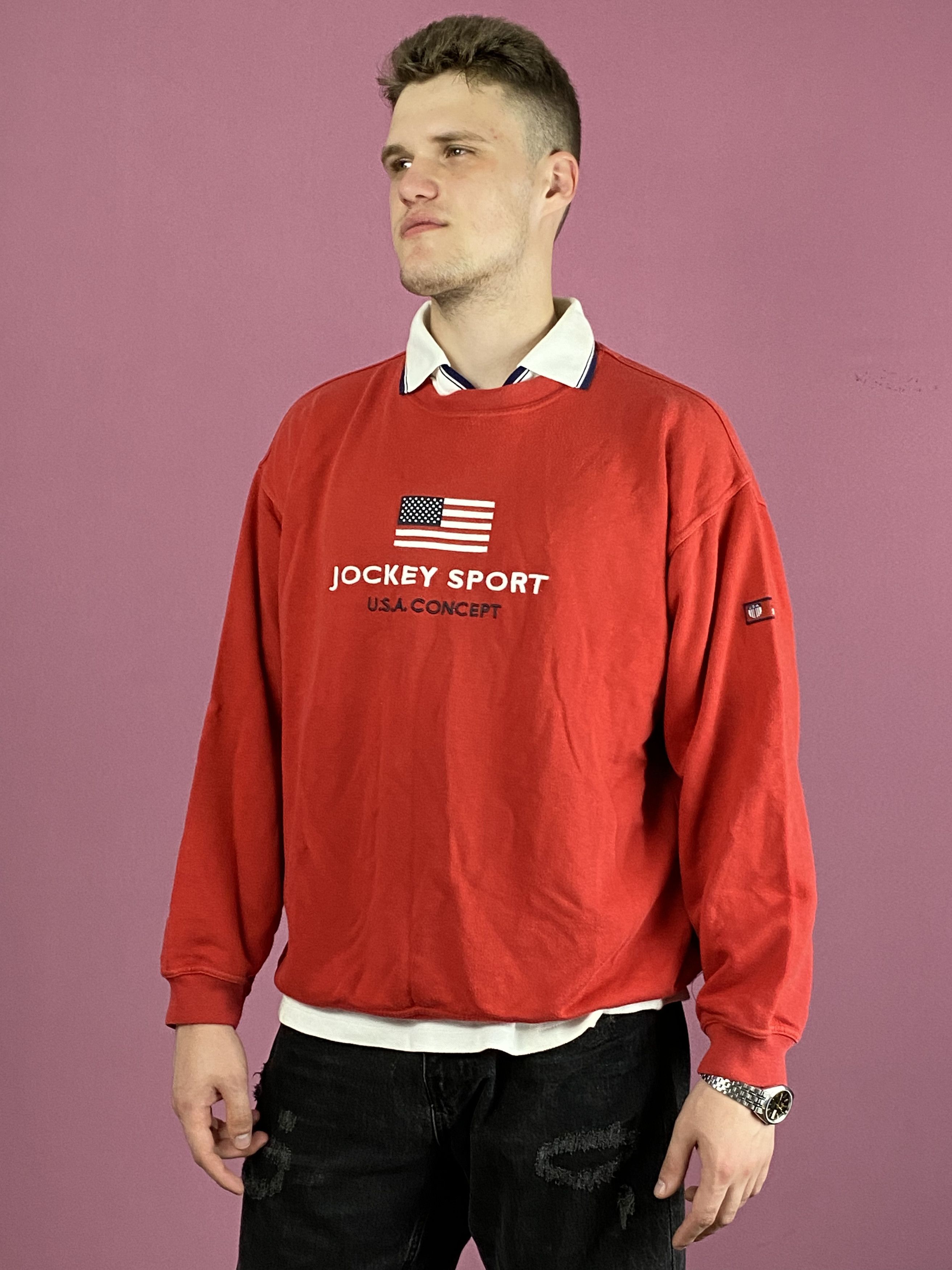 Jockey × Vintage Jockey Vintage Men's Sweatshirt - Size L Size US L / EU 52-54 / 3 - 2 Thumbnail