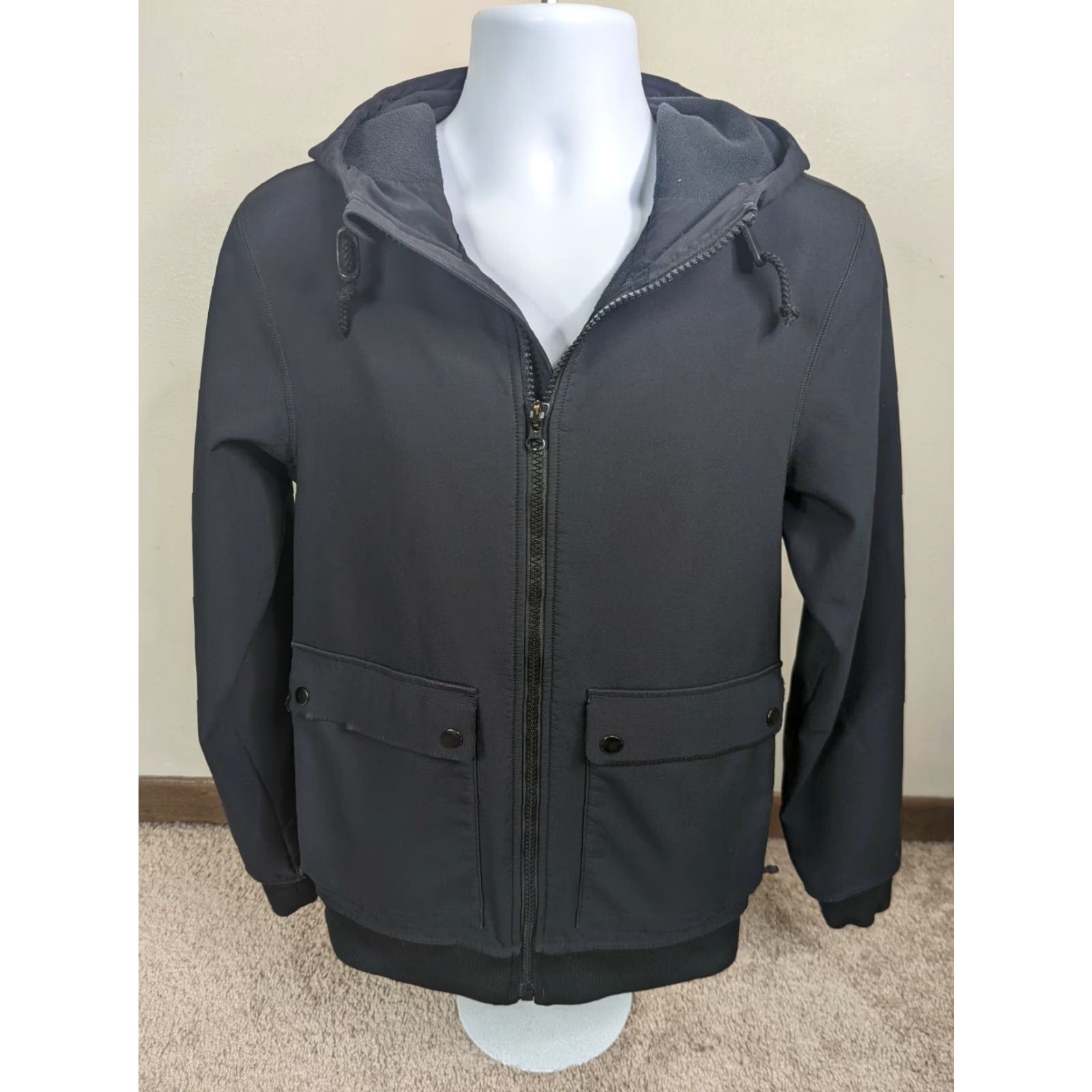 Nike VINTAGE? (no) Nike Full Zip Jacket Coat Midweight Size Small Black Fleece Hoodie Sweatshirt Size US S / EU 44-46 / 1 - 2 Thumbnail