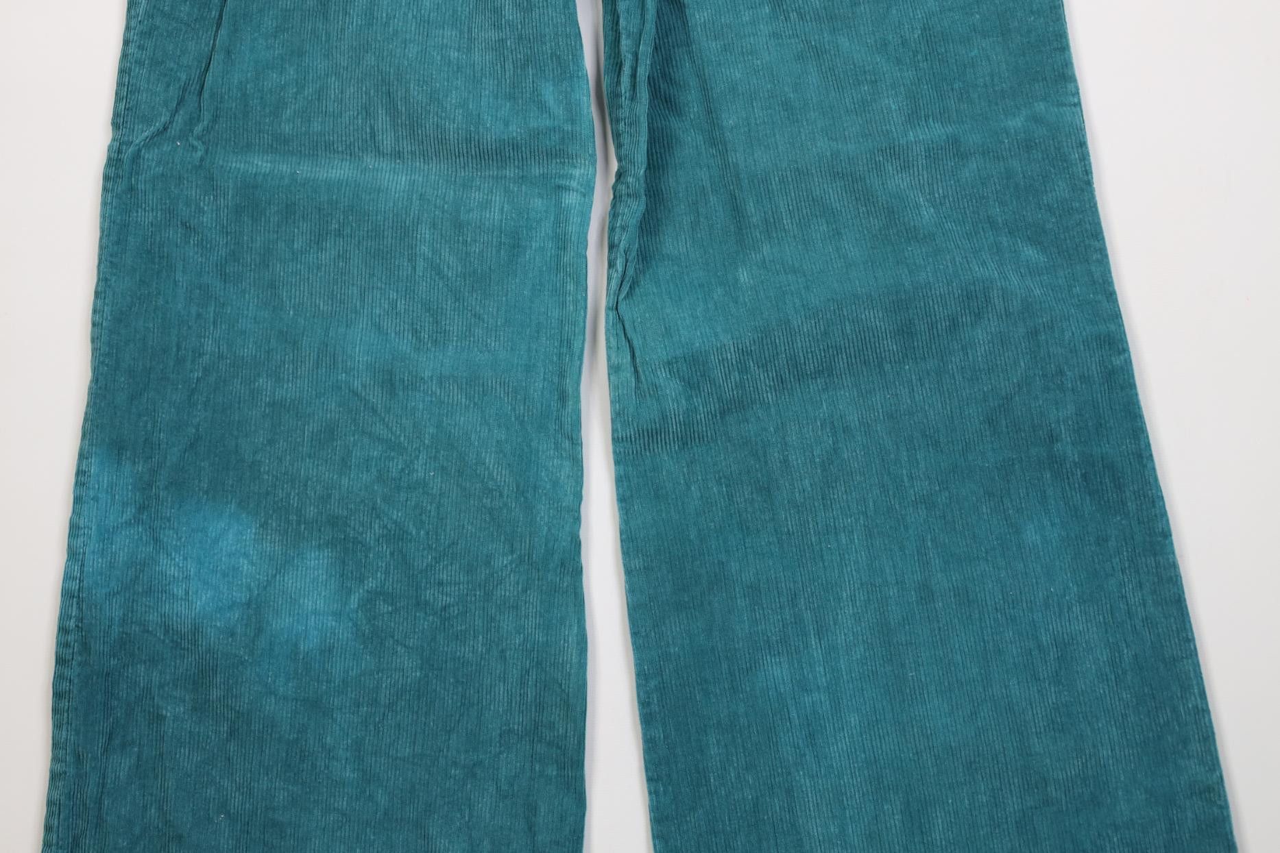 Vintage Vintage 70s Streetwear Corduroy Bell Bottoms Pants Teal Size 36" / US 14 / IT 50 - 12 Thumbnail