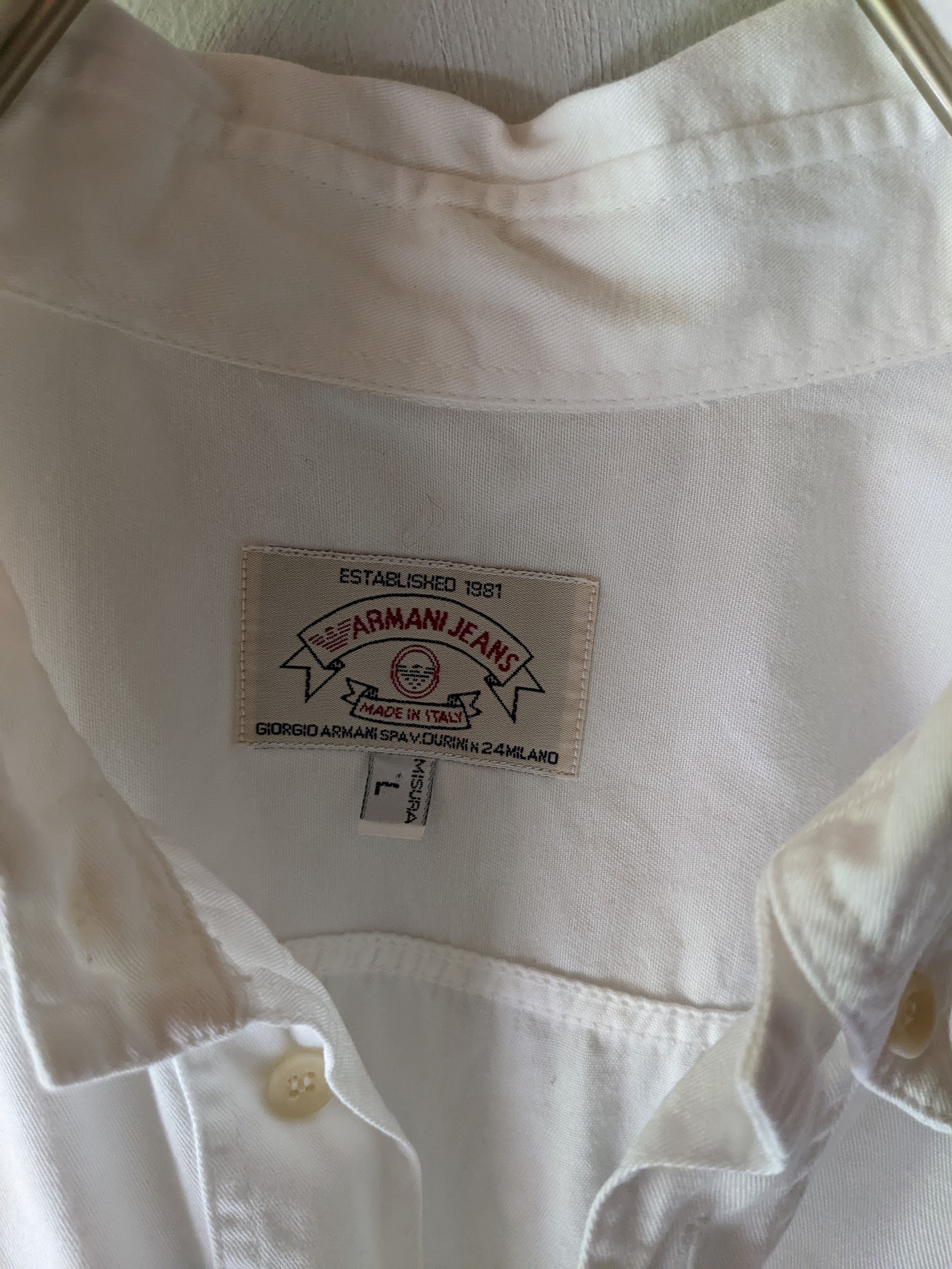 Armani Vintage Armani "Natural" Shirt Size US XL / EU 56 / 4 - 4 Thumbnail