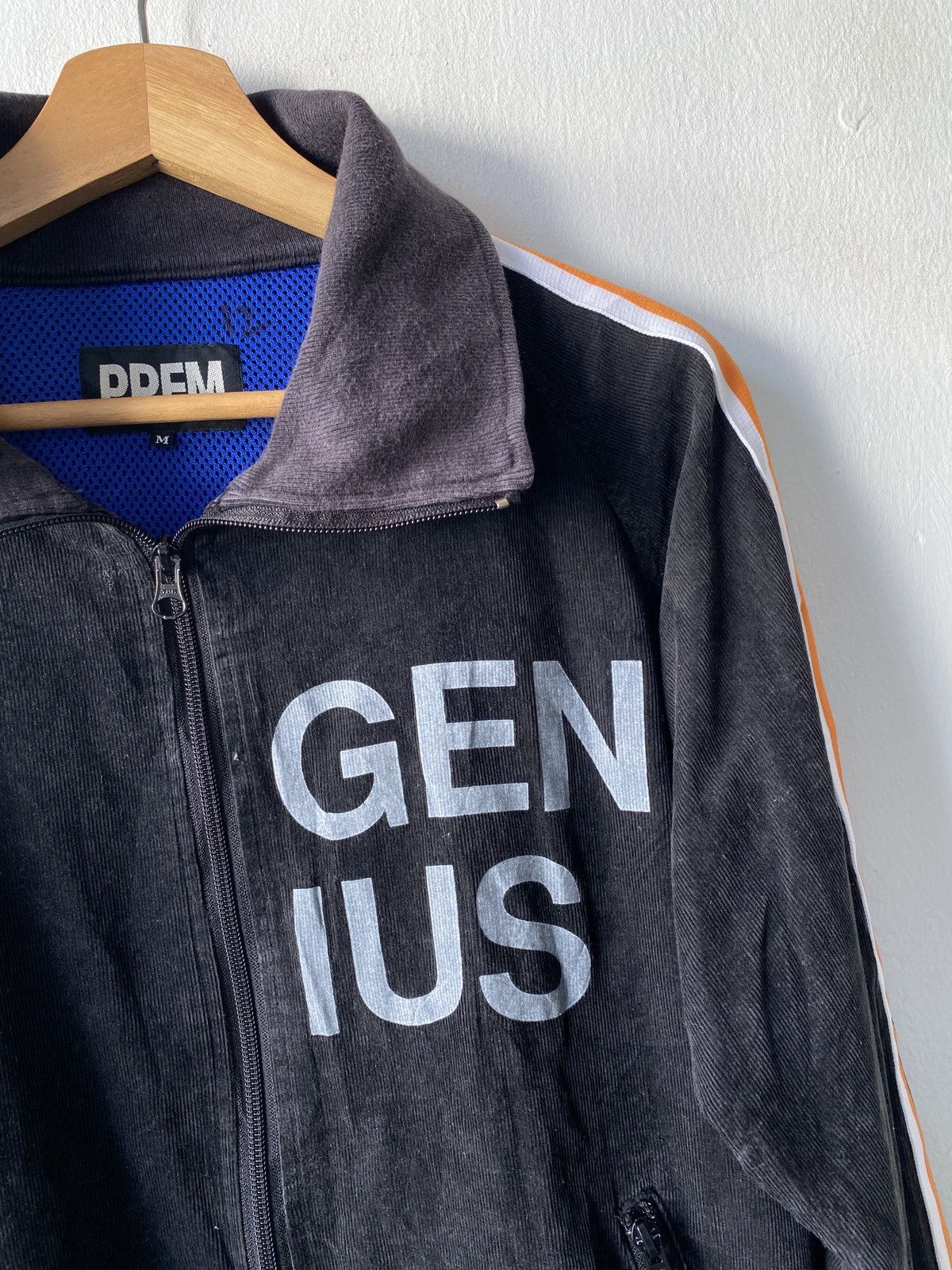 Japanese Brand 1990s - PPFM Japan ‘Genius’ Stripe Sleeve Corduroy Jacket Size US M / EU 48-50 / 2 - 4 Thumbnail