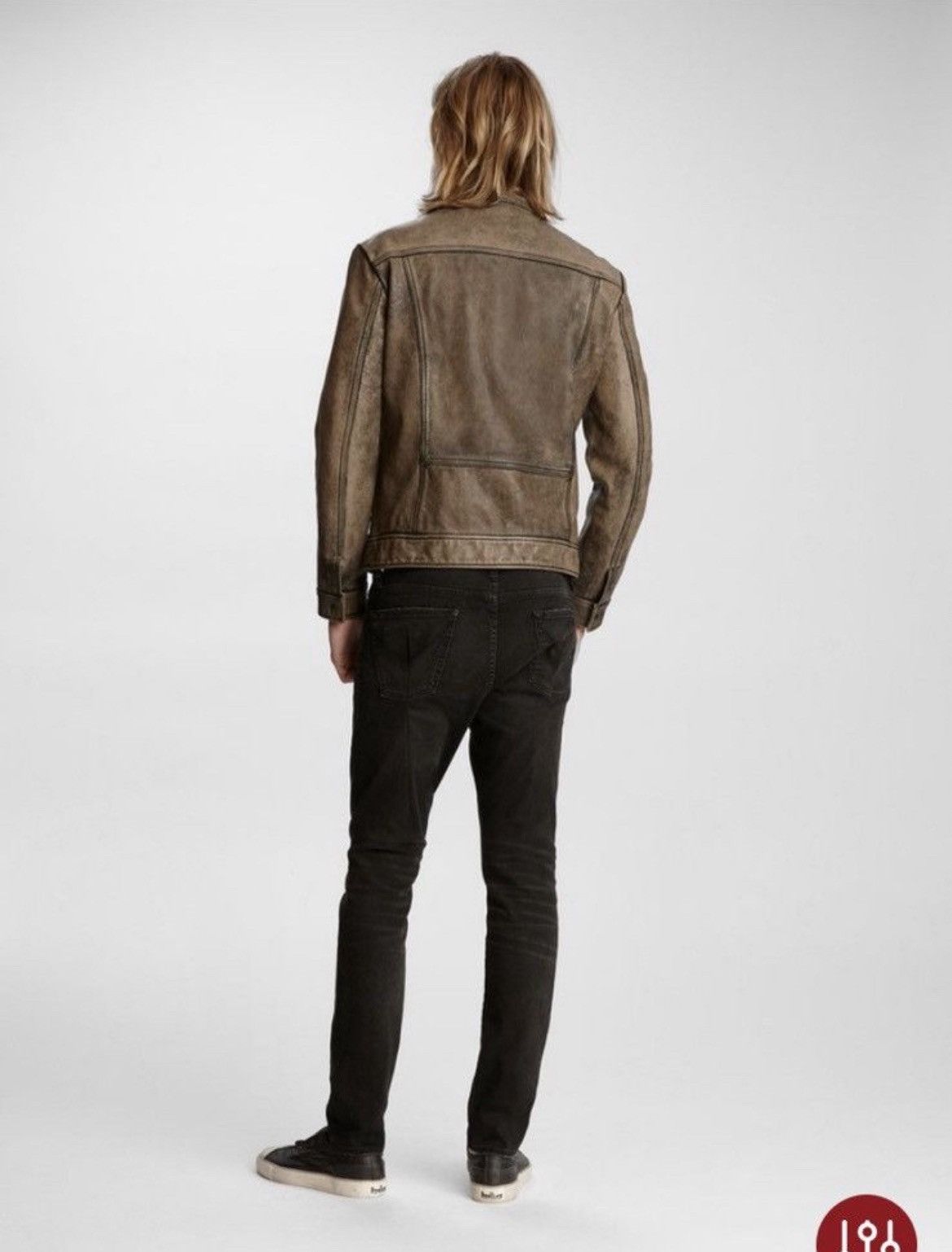 John Varvatos Dustin Distressed Leather Racer Jacket. XL Size US XL / EU 56 / 4 - 3 Thumbnail