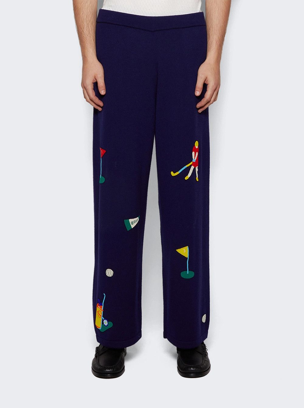 Bode o1mle0226 Wool Knit Golf Joggers & Sweatpants in Blue Size US 36 / EU 52 - 3 Thumbnail