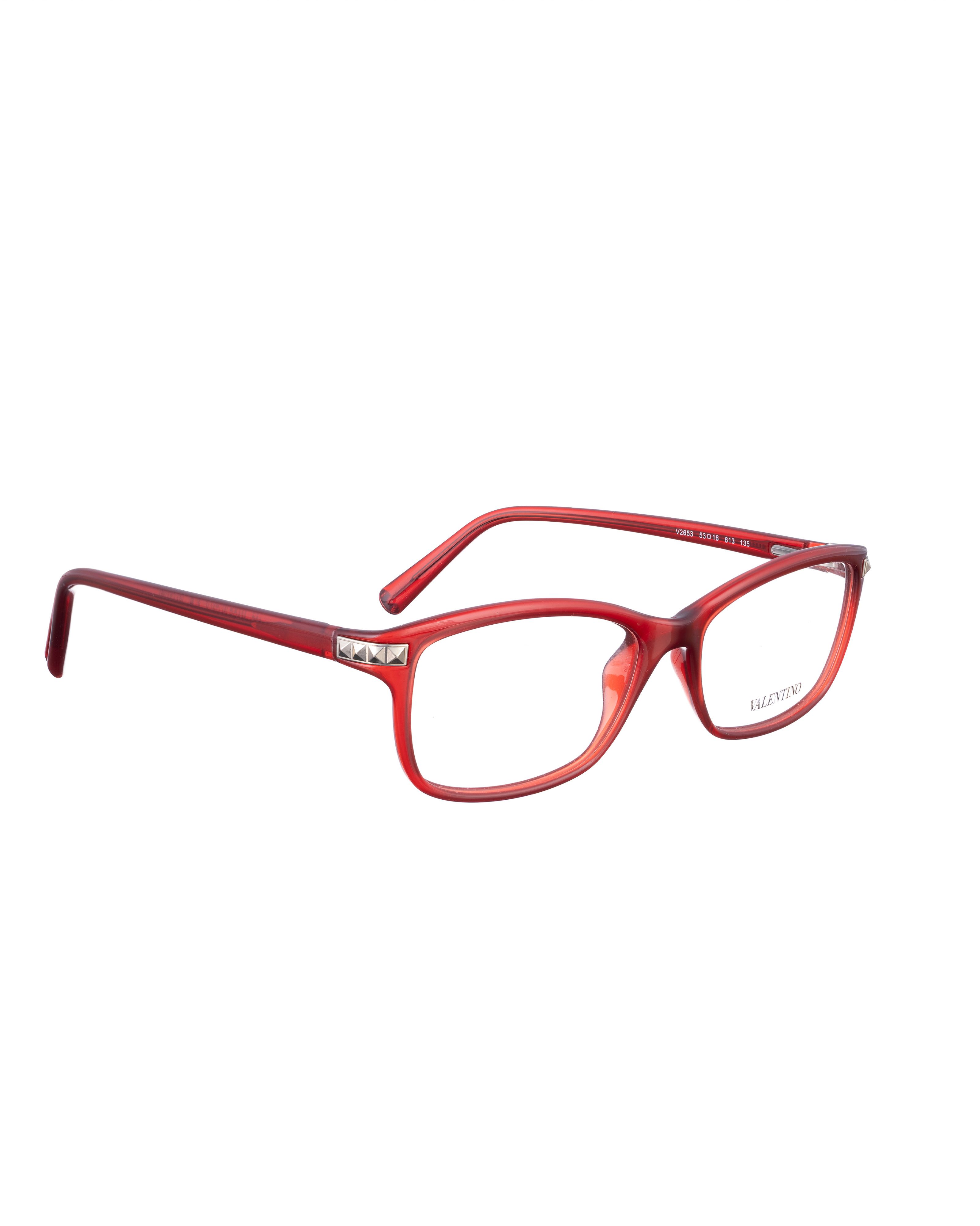 Valentino 00s Red Nerdy Glasses with Studs