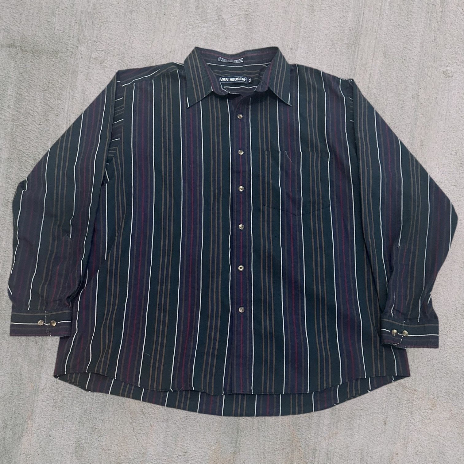 Van Heusen Van Heusen long sleeve striped shirt Size US XL / EU 56 / 4 - 1 Thumbnail
