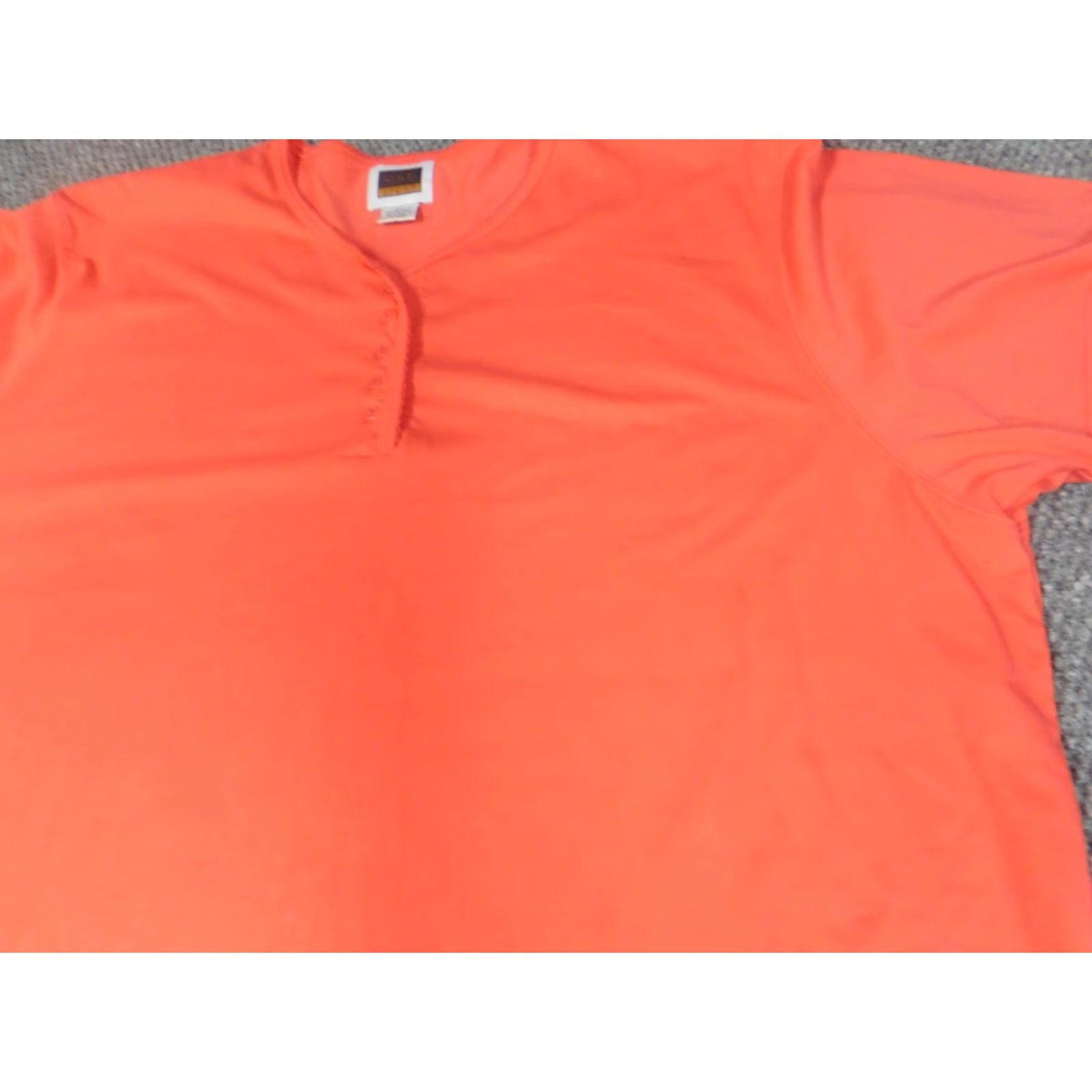 Vintage CST Womens Blouse 3X Pink Henley Button Pullover Short Sleeve Casual Cotton Polyester Down - Plus Size Women Blouse Size XXL / US 16-18 / IT 52-54 - 3 Thumbnail