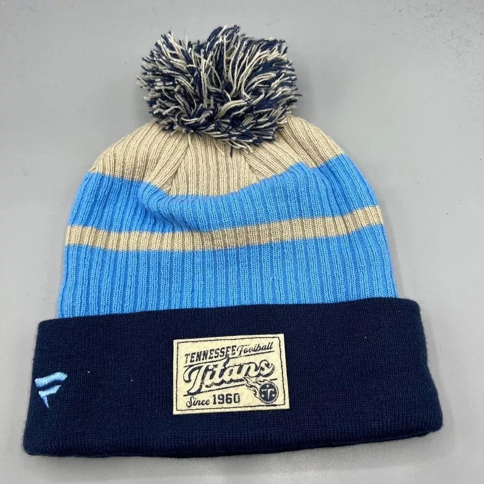 Other Tennessee Titans Hat Men Fanatics Cuffed Beanie Pom Pom Cap Size ONE SIZE - 2 Thumbnail