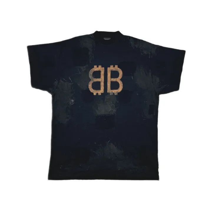 Balenciaga Balenciaga Black Letter Print Short Sleeve T-Shirt 0079-250 Size US M / EU 48-50 / 2 - 2 Thumbnail